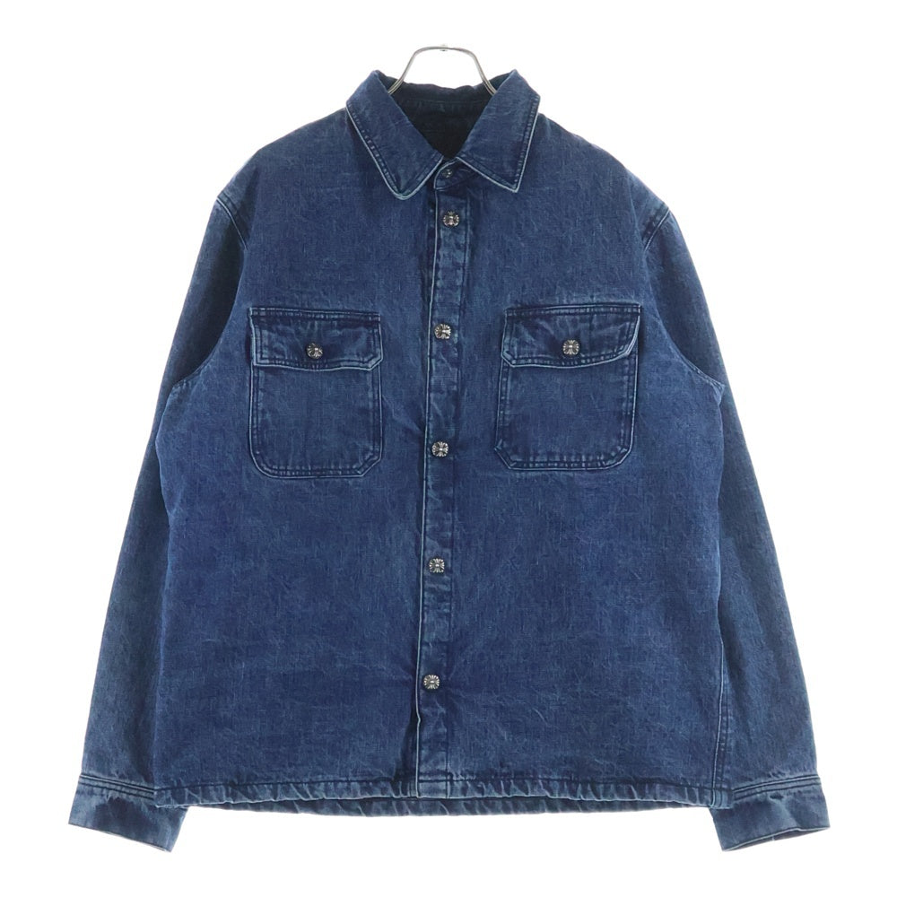 CHROME HEARTS(クロムハーツ) Y NOT WORK DOG Herringbone Shirt Jacket ワイノット ワークドッグ ヘリンボーン 中綿キルティング デニムジャケット