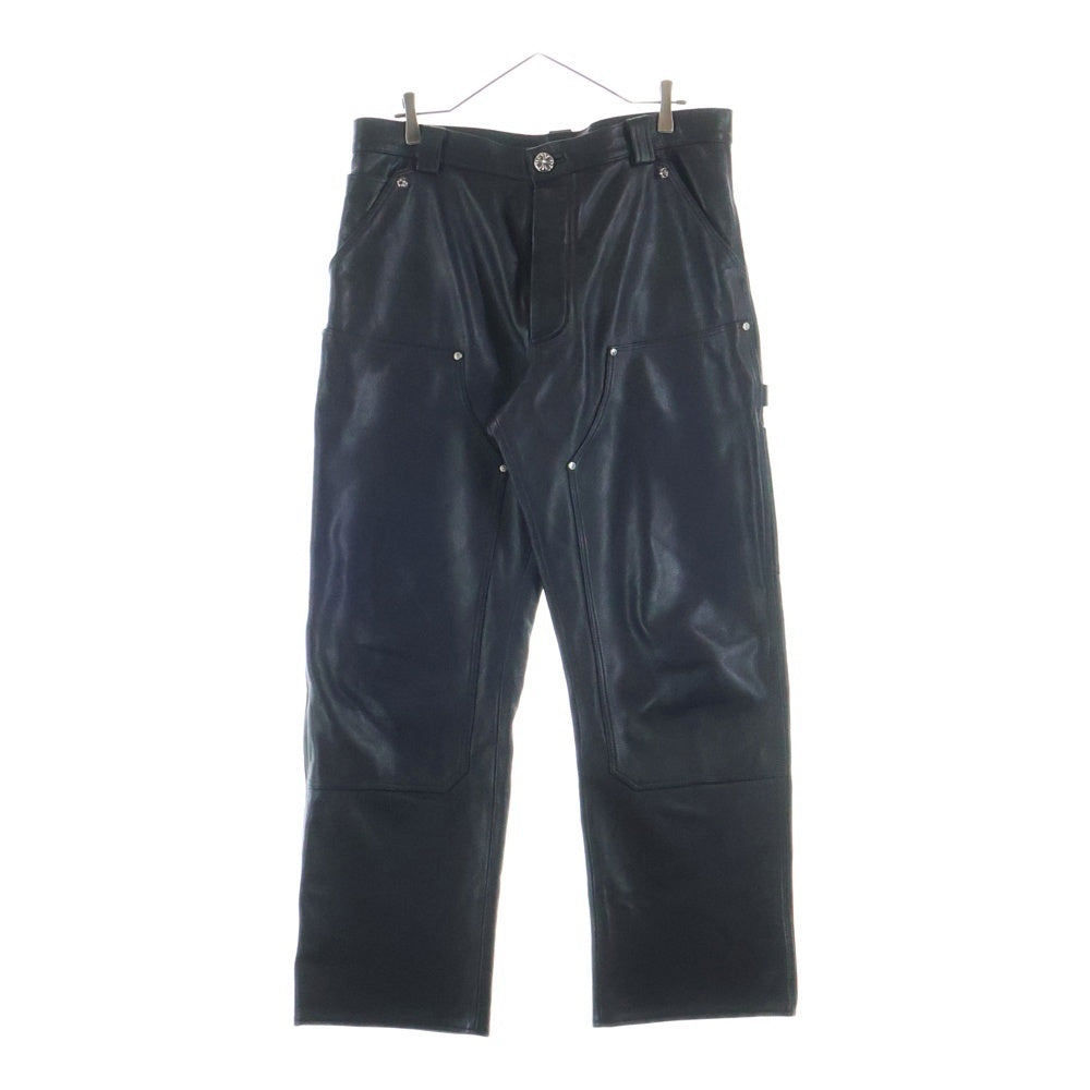 CHROME HEARTS(クロムハーツ) Carpenter Double Knee Leather Pants カーペンター ダブルニー レザーパンツ ブラック