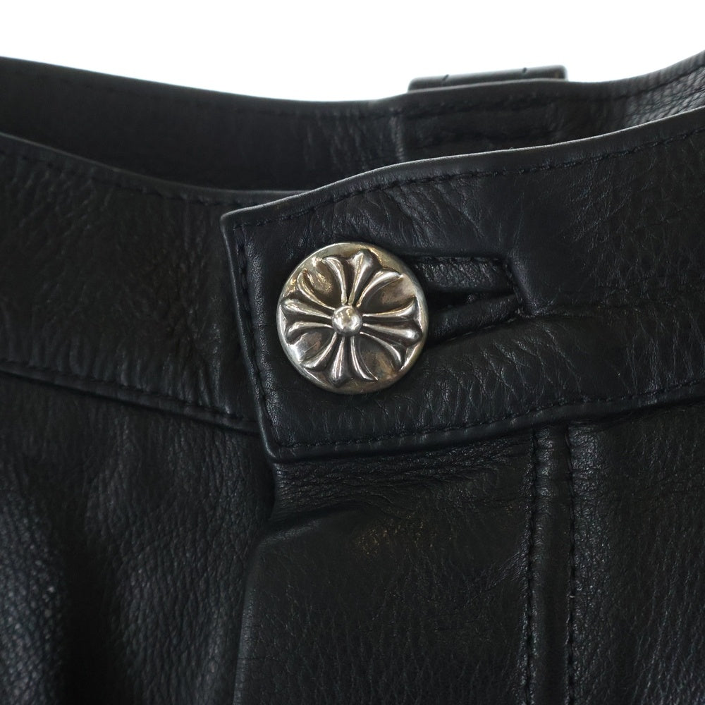 CHROME HEARTS(クロムハーツ) Carpenter Double Knee Leather Pants カーペンター ダブルニー レザーパンツ ブラック