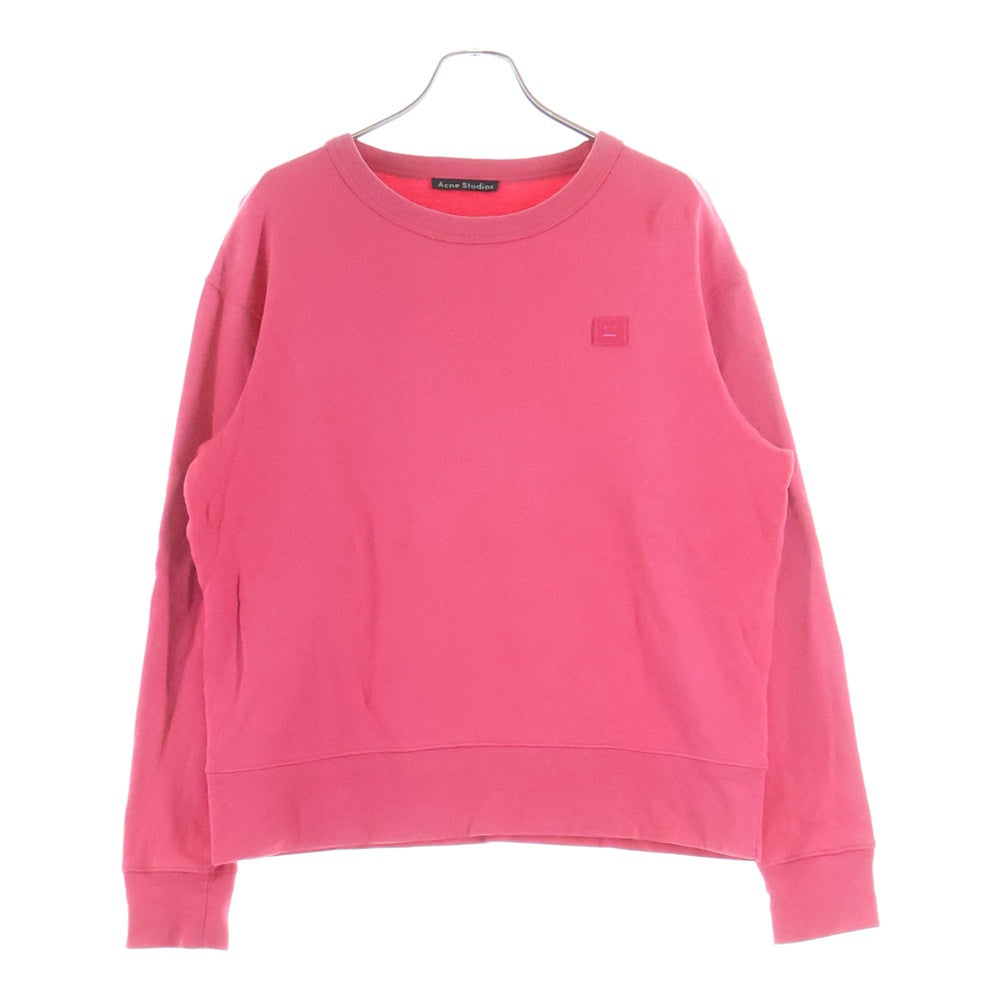 Acne Studios(アクネ ストゥディオズ) FAIRVIEW FACE クルーネック スウェットトレーナー ピンク