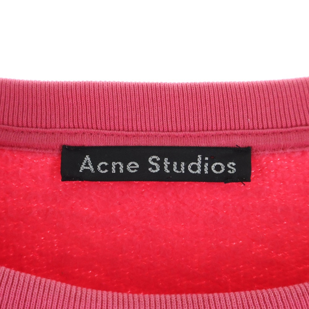 Acne Studios(アクネ ストゥディオズ) FAIRVIEW FACE クルーネック スウェットトレーナー ピンク