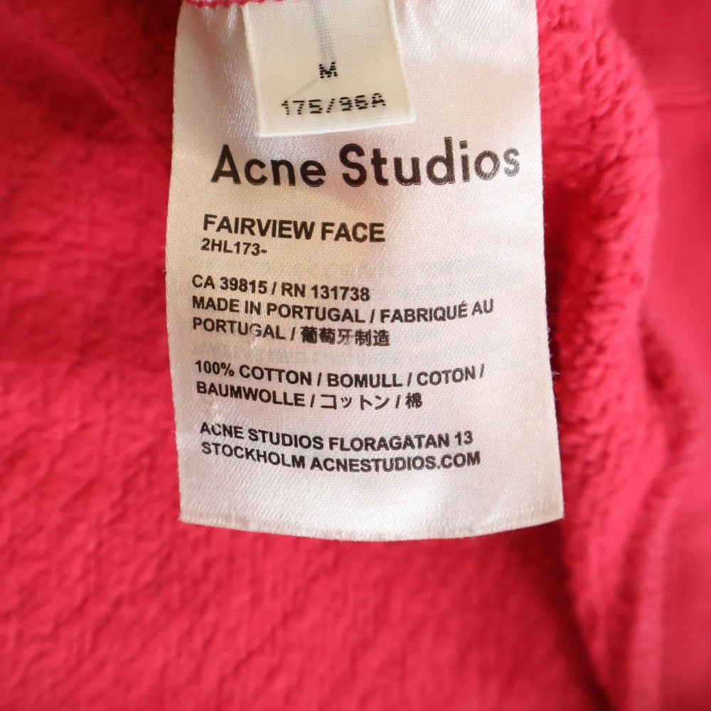 Acne Studios(アクネ ストゥディオズ) FAIRVIEW FACE クルーネック スウェットトレーナー ピンク