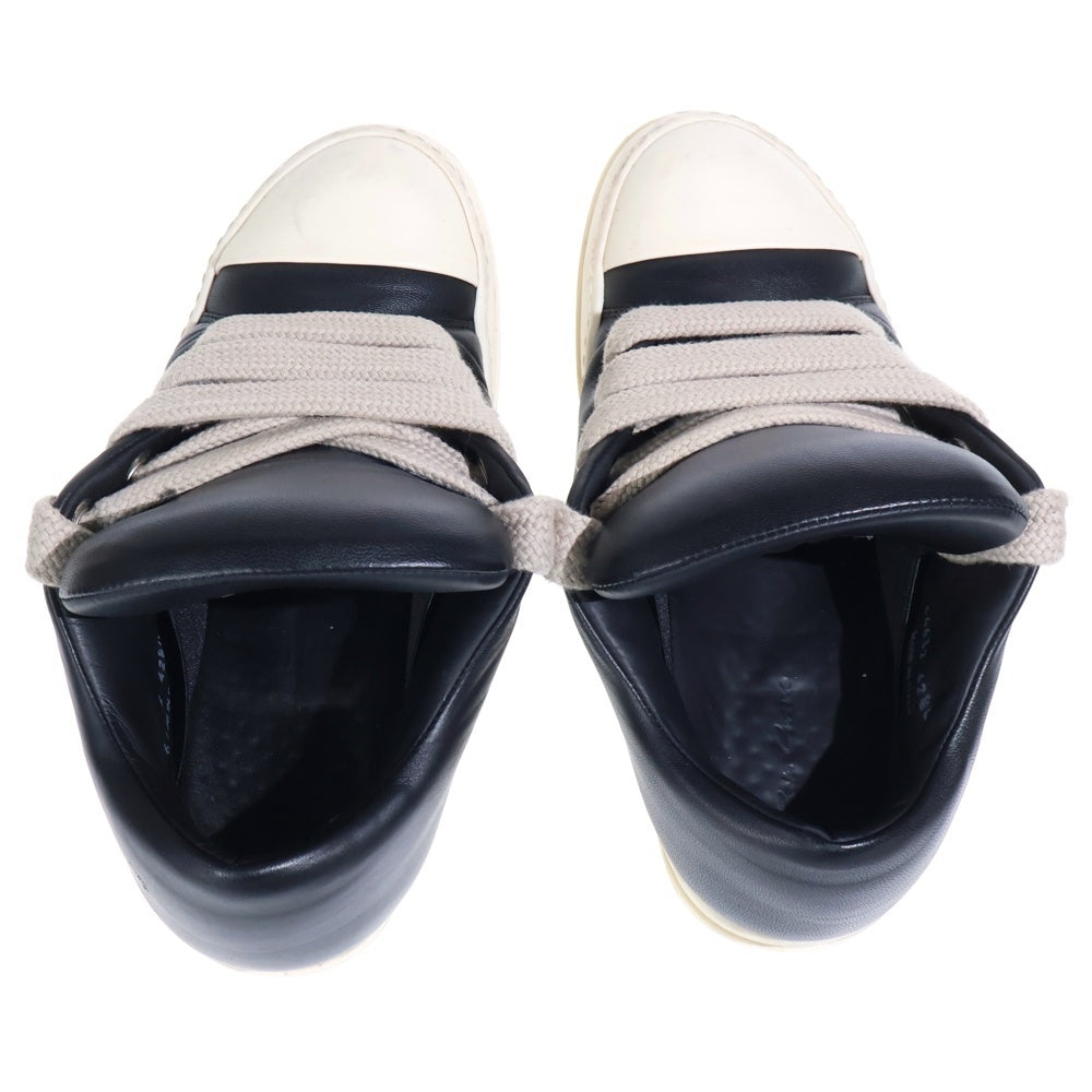 Rick Owens(リックオウエンス) JUMBOLACED LOW SNEAKERS ジャンボレース レザーローカットスニーカー ブラック RU01E5893