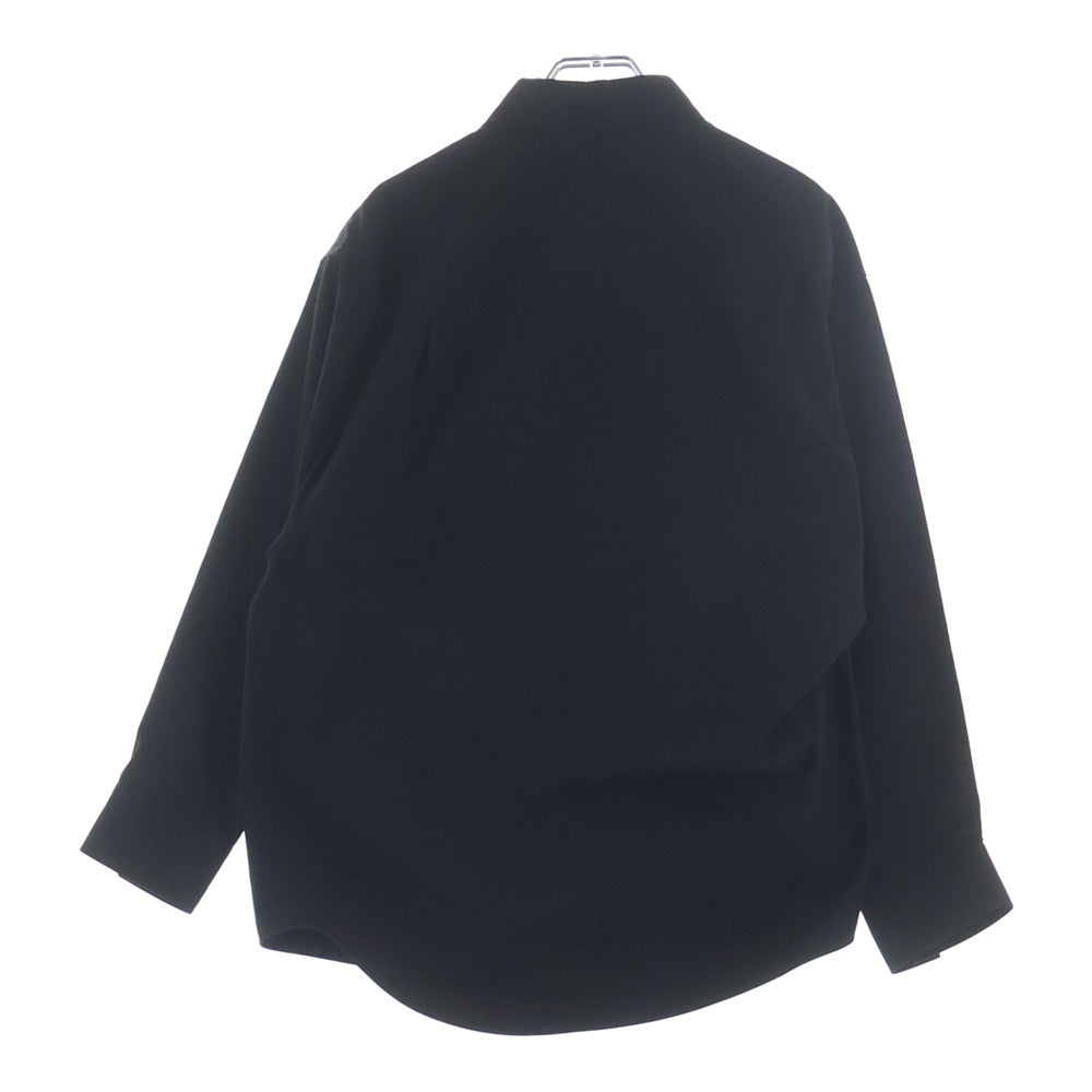 BALENCIAGA(バレンシアガ) 胸ポケット ロゴエンブロイダリー ボタンダウン 長袖シャツ ブラック 621896 TIM39