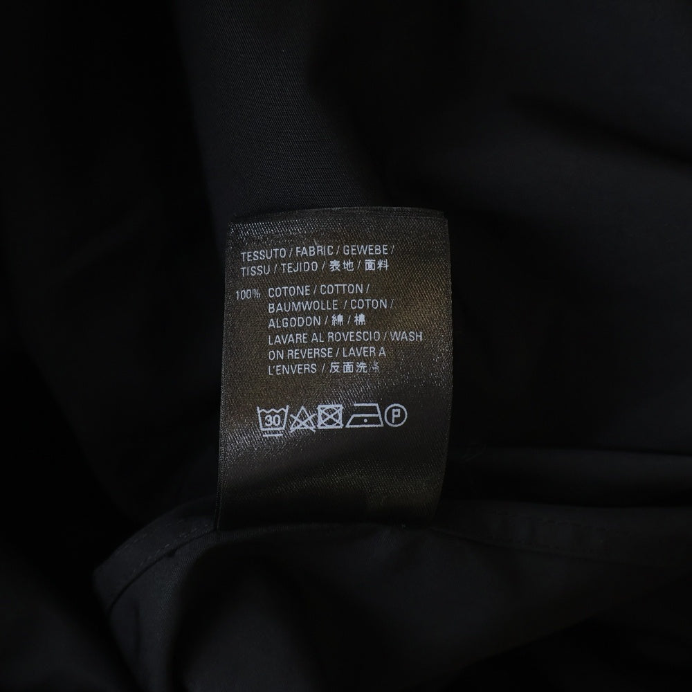 BALENCIAGA(バレンシアガ) 胸ポケット ロゴエンブロイダリー ボタンダウン 長袖シャツ ブラック 621896 TIM39
