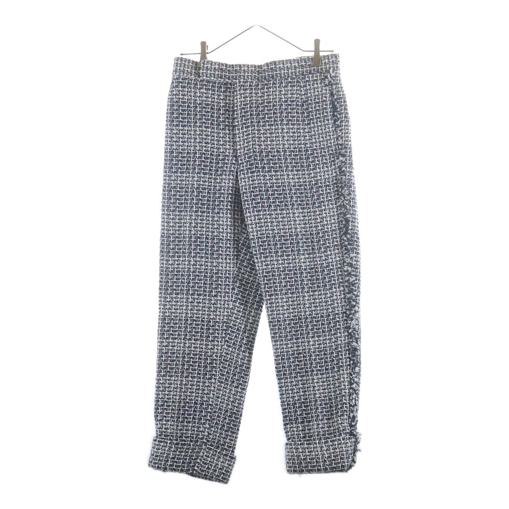 THOM BROWNE(トムブラウン) TWEED CLASSIC TOROUSER ツイード 裏地トリコロール クラシック トラウザーパンツ ホワイト/ネイビー MTC001T-03489415