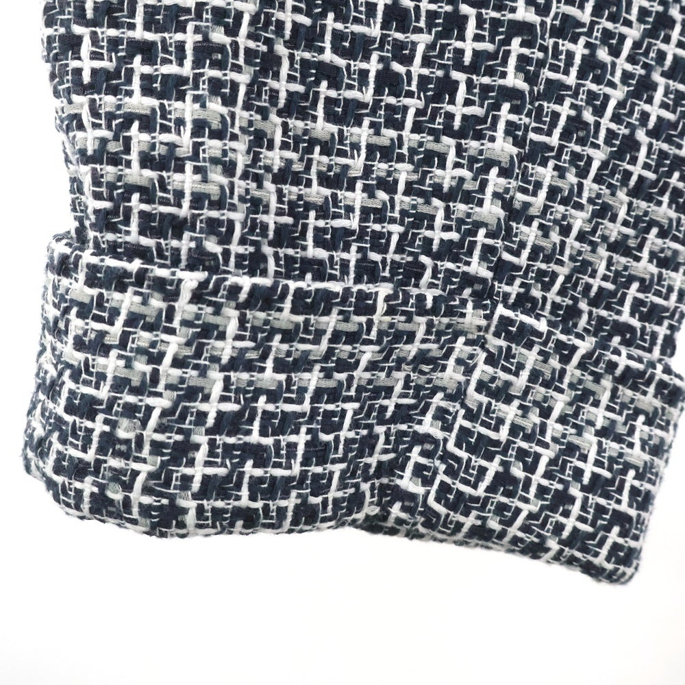 THOM BROWNE(トムブラウン) TWEED CLASSIC TOROUSER ツイード 裏地トリコロール クラシック トラウザーパンツ ホワイト/ネイビー MTC001T-03489415