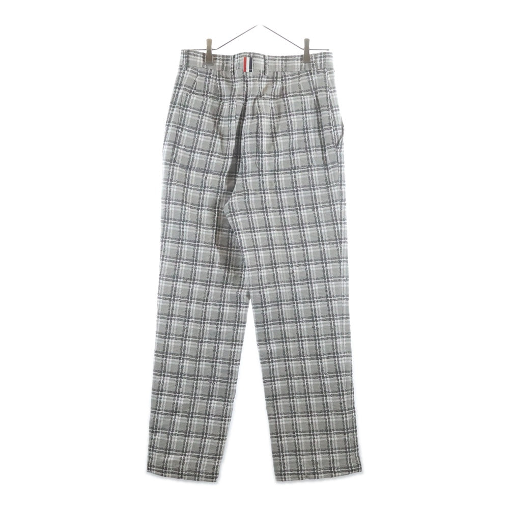 THOM BROWNE(トムブラウン) CLASSIC TOROUSER チェック柄 裏地トリコロール クラシック トラウザーパンツ グレー MTU276A-06139035