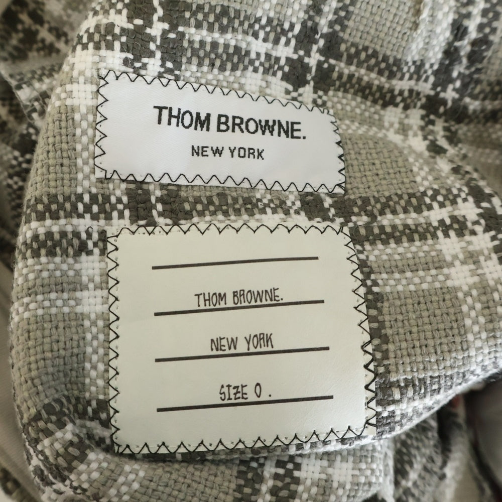 THOM BROWNE(トムブラウン) CLASSIC TOROUSER チェック柄 裏地トリコロール クラシック トラウザーパンツ グレー MTU276A-06139035