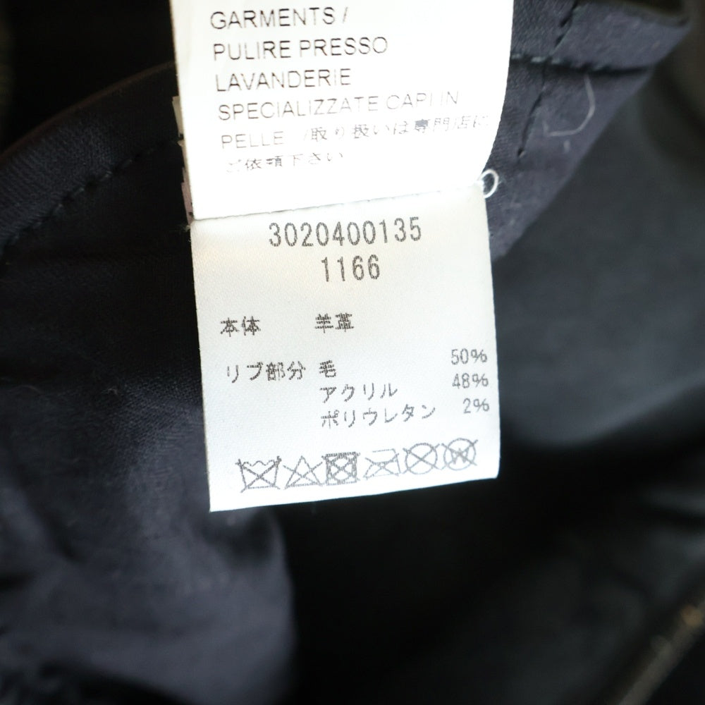 MEATPACKING D for Ron Herman(ミートパッキング ディーフォー ロンハーマン) ラムスキンレザー ムートンボアジャケット ブラック 3020400135