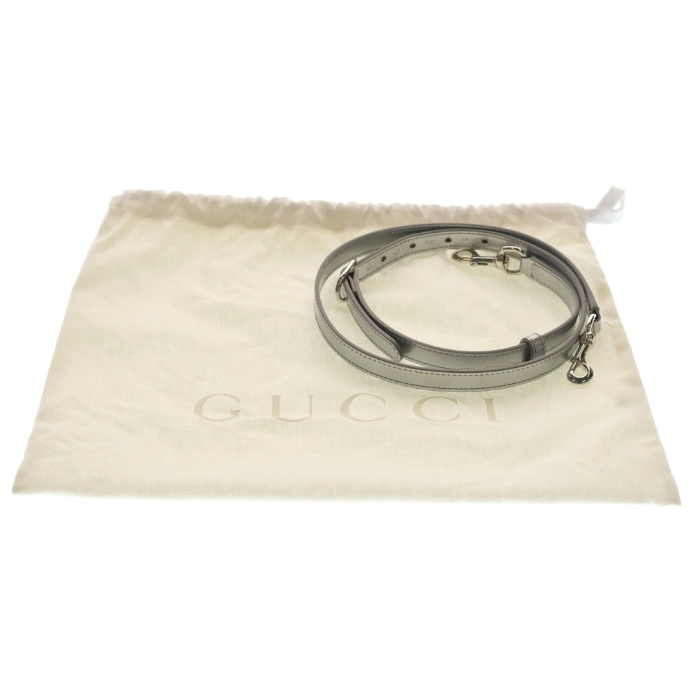 GUCCI(グッチ) GGエンブレム スモール 2WAY パテントレザー チェーンハンドバッグ ショルダーバッグ シルバー 847447・436623 レディース