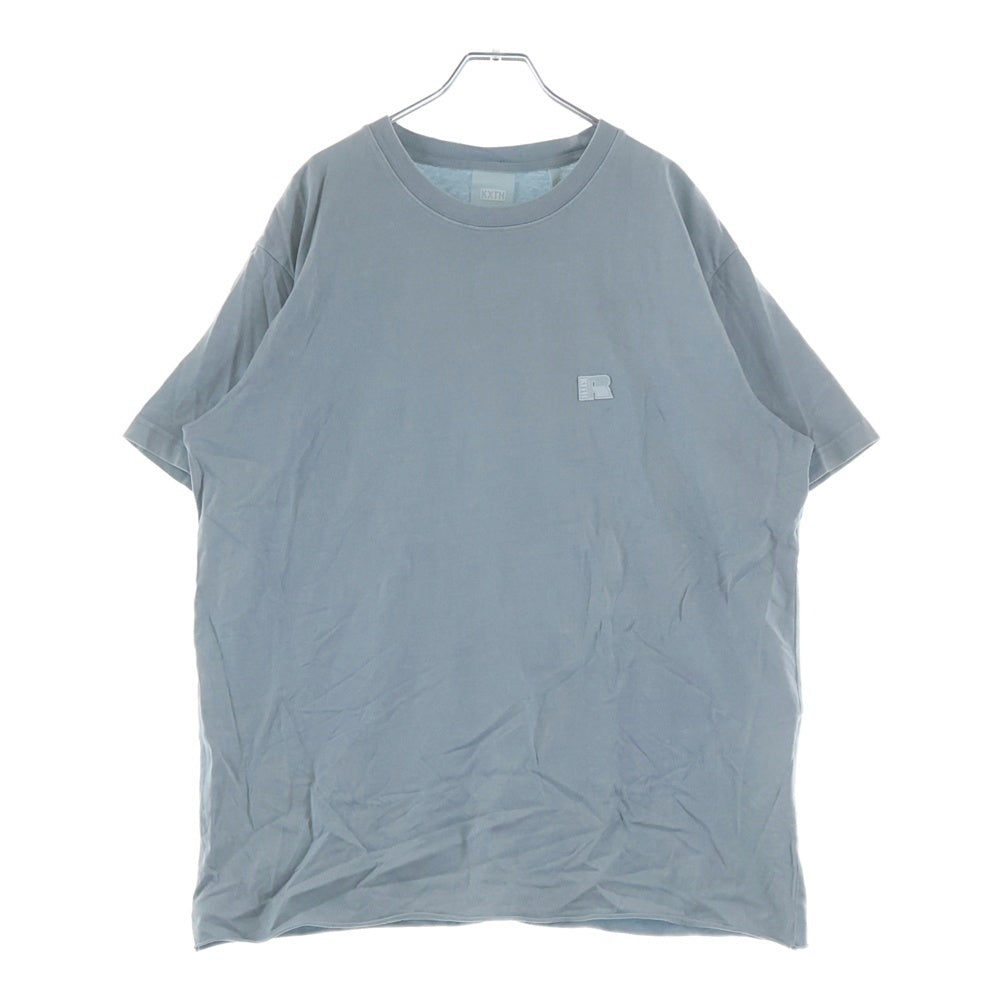 KITH(キス) 21SS ×RUSSELATHLETIC LAX TEE ラッセルアスレチック フロントロゴエンブロイダリー クルーネック 半袖Tシャツ カットソー ブルー 21-071-060-0027-3-0