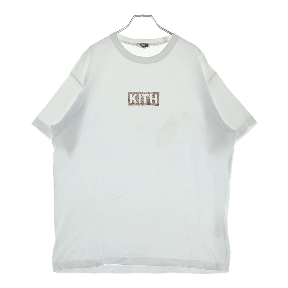 KITH(キス) 21SS Tile Classic Logo Tee タイルロゴ クラシック クルーネック 半袖Tシャツ カットソー ホワイト 21-071-060-0013-2-0