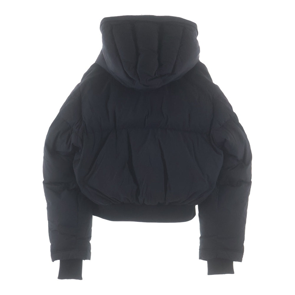 DIESEL(ディーゼル) W-PEYT-SHORT ショートクロップド ジップアップフーディー ダウン ブラック A10578