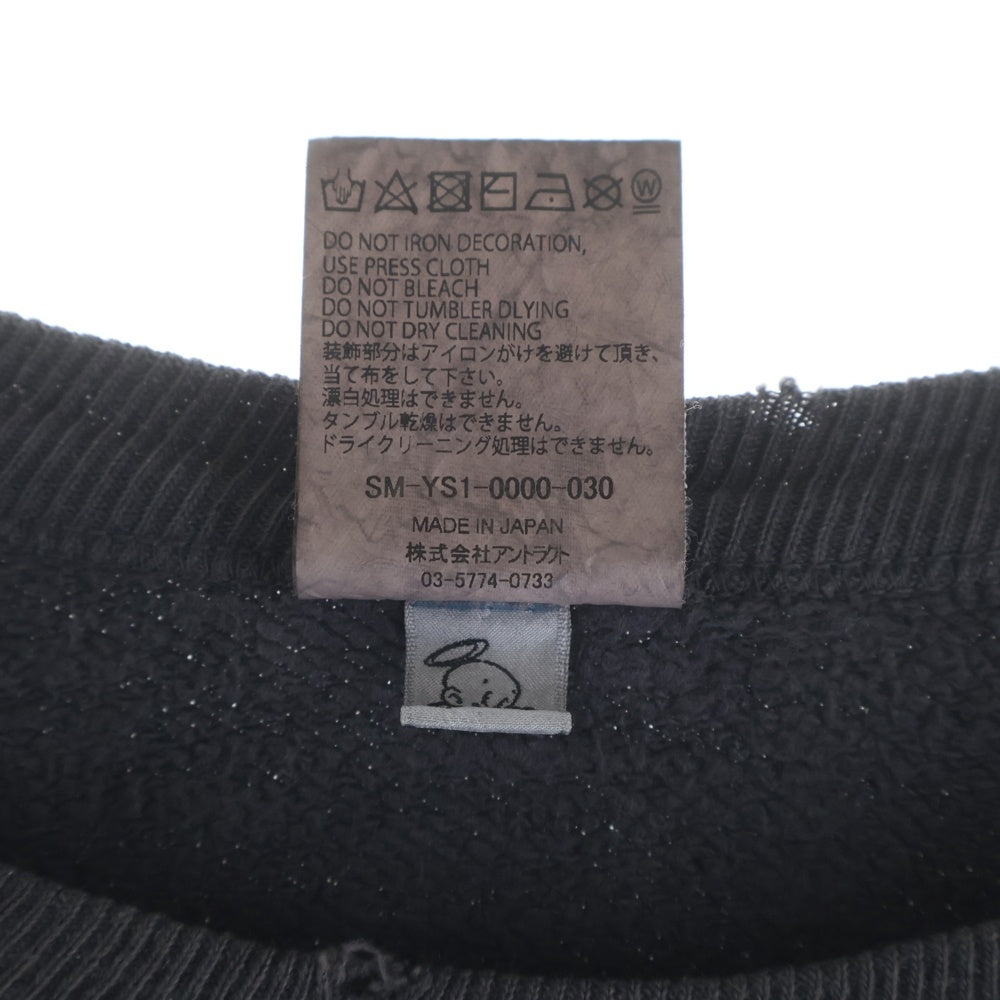 SAINT MICHAEL(セントマイケル) 24AW CREW SWEAT RAINBOW レインボー クルーネックスウェットトレーナー ブラック SM-YS1-0000-030