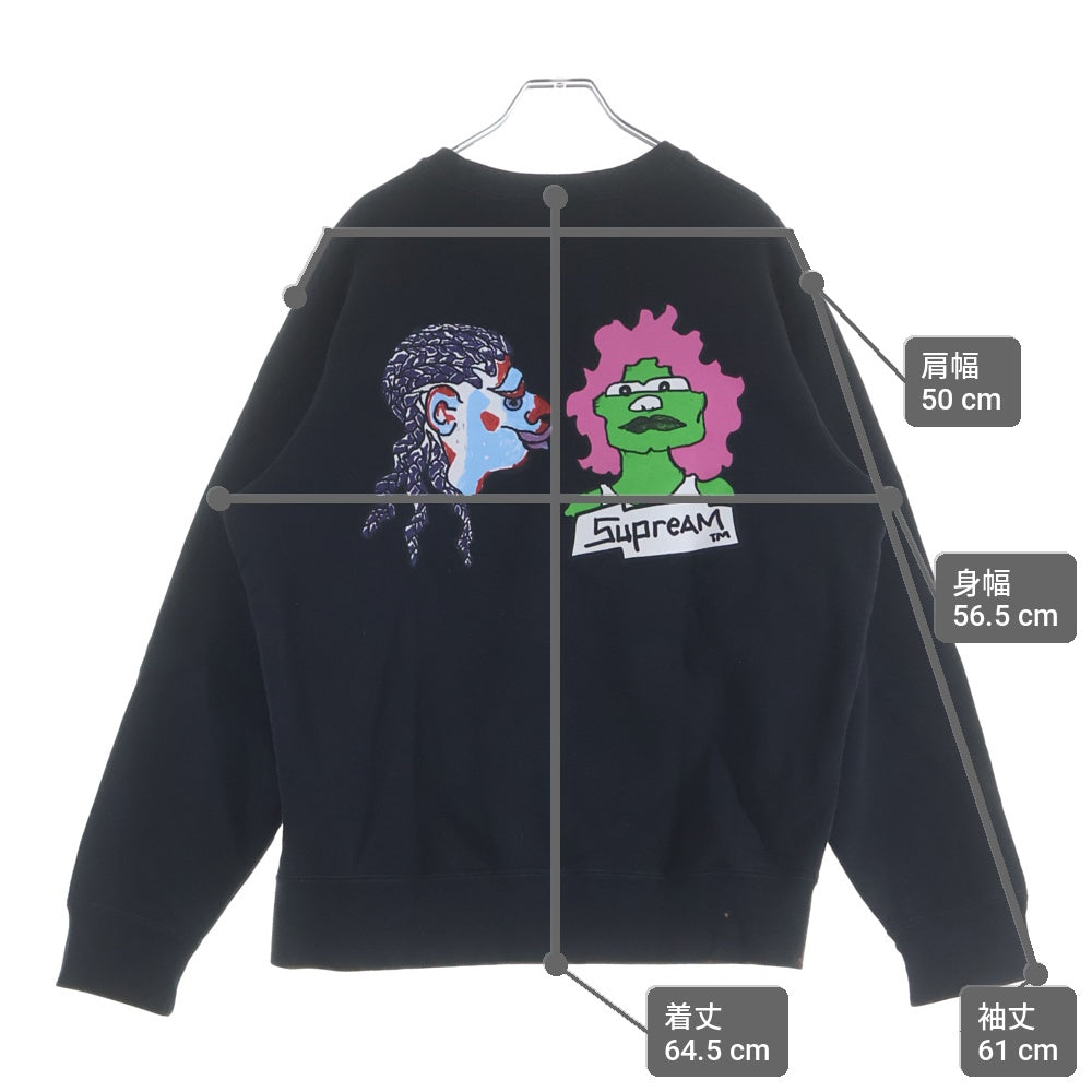 SUPREME(シュプリーム) 17AW Gonz Heads Crewneck ゴンズ クルーネックスウェットトレーナー ブラック