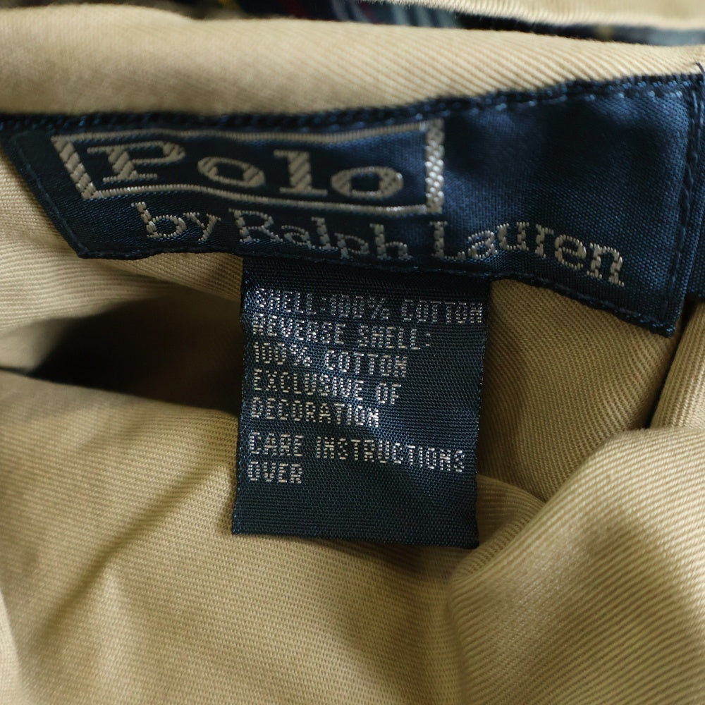POLO RALPH LAUREN(ポロラルフローレン) 90s reversible Harrington jacket リバーシブル マドラスチェック ハリントンジャケット スウィングトップ ベージュ/ブルー