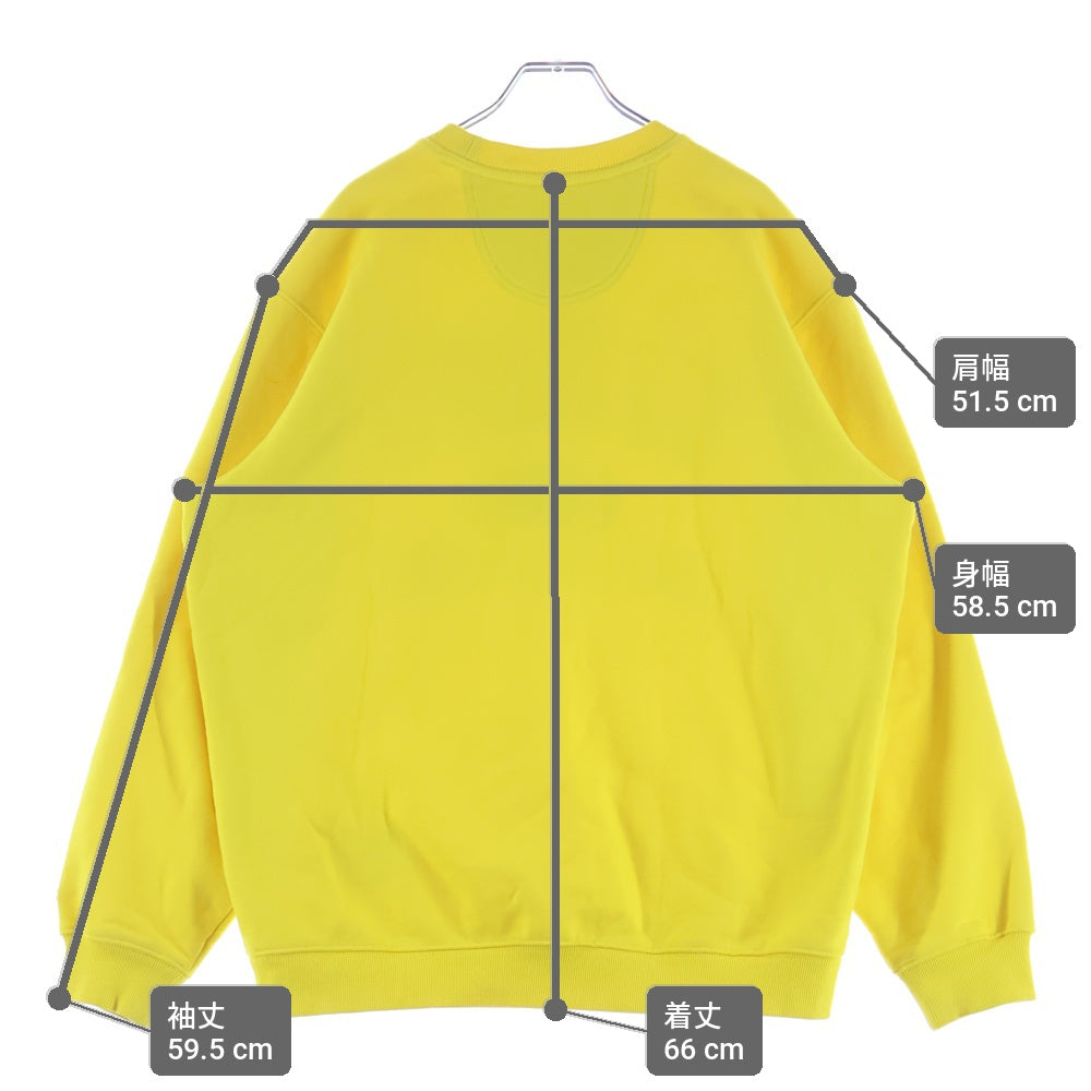 SUPREME(シュプリーム) 18SS ×Stay In School Crewneck チャンピオン ステイインスクールクルーネック フロントプリント スウェット トレーナー イエロー