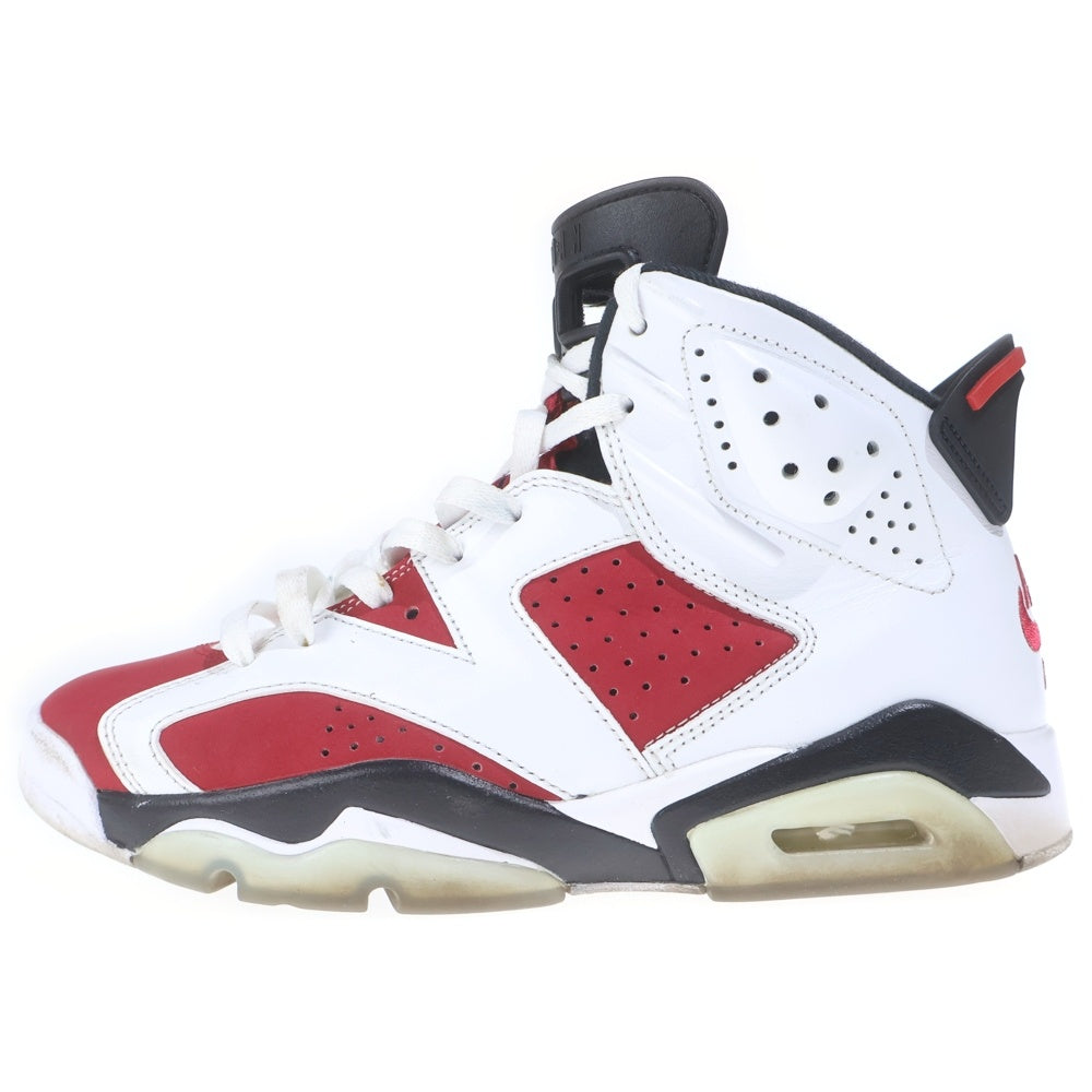 NIKE(ナイキ) AIR JORDAN 6 RETRO CARMINE エアジョーダン6 カーマイン ハイカットスニーカー ホワイト/レッド US7.5/25.5cm CT8529-106