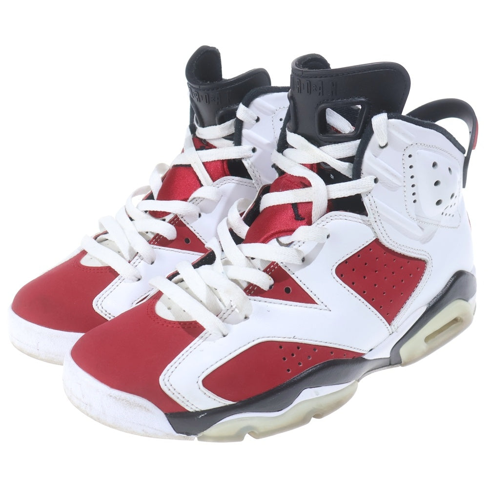 NIKE(ナイキ) AIR JORDAN 6 RETRO CARMINE エアジョーダン6 カーマイン ハイカットスニーカー ホワイト/レッド US7.5/25.5cm CT8529-106
