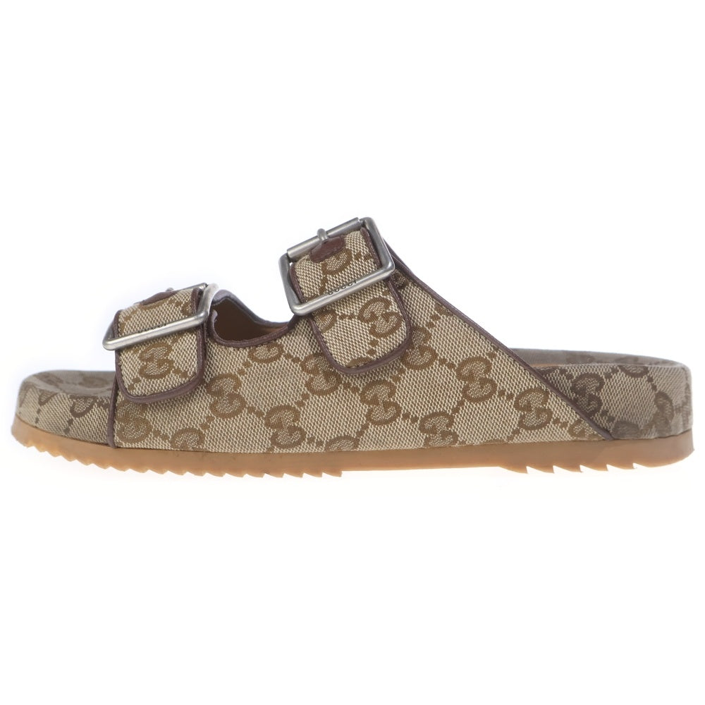 GUCCI(グッチ) 23SS GGキャンバス ストラップスライドサンダル ベージュ 658020