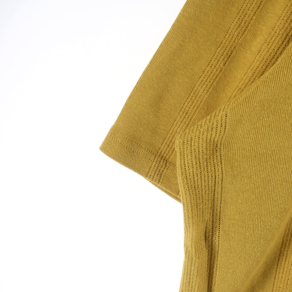 STUSSY(ステューシー) Johnny Short Sleeve Button-Down Shirt ストライプ ニット 半袖シャツ イエロー