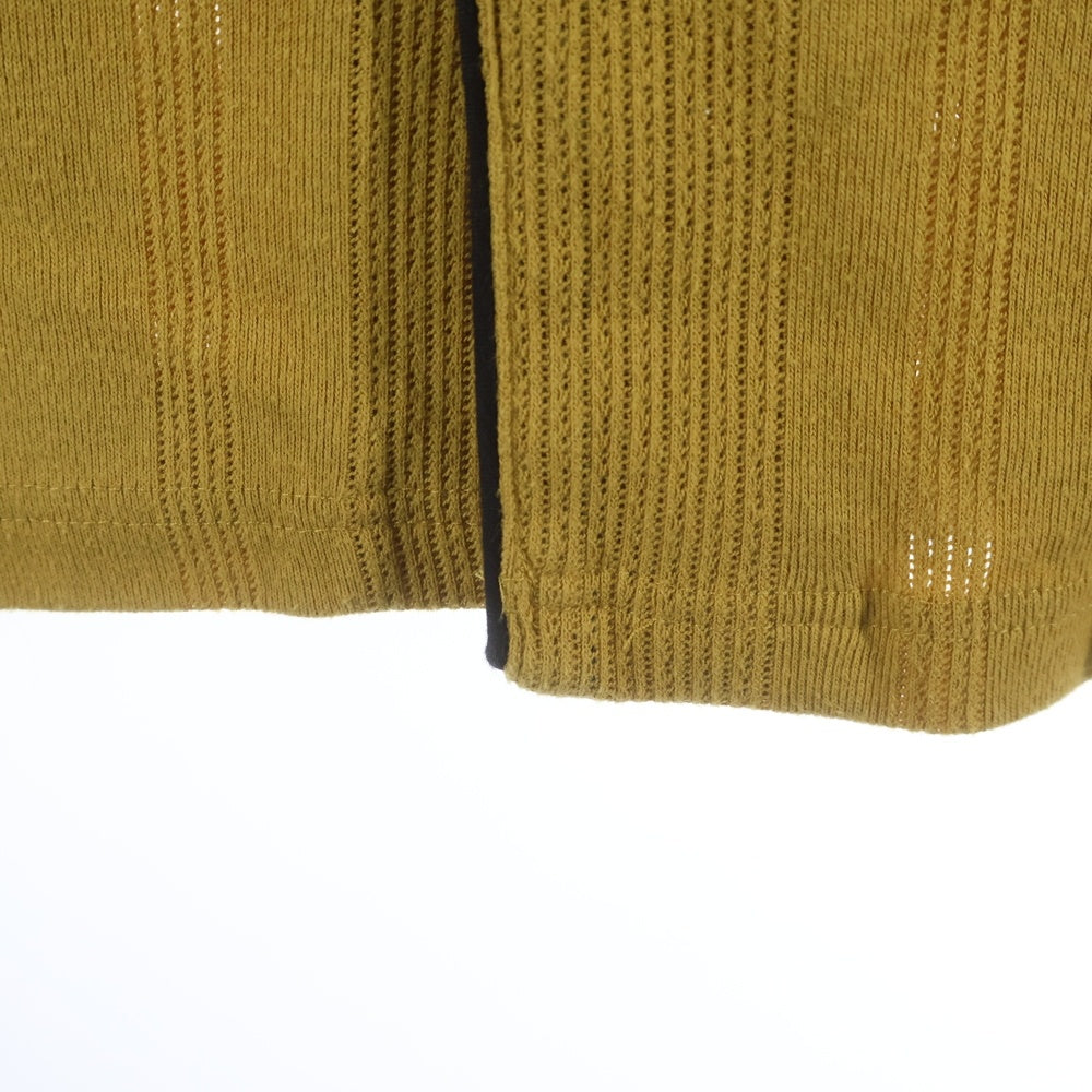 STUSSY(ステューシー) Johnny Short Sleeve Button-Down Shirt ストライプ ニット 半袖シャツ イエロー