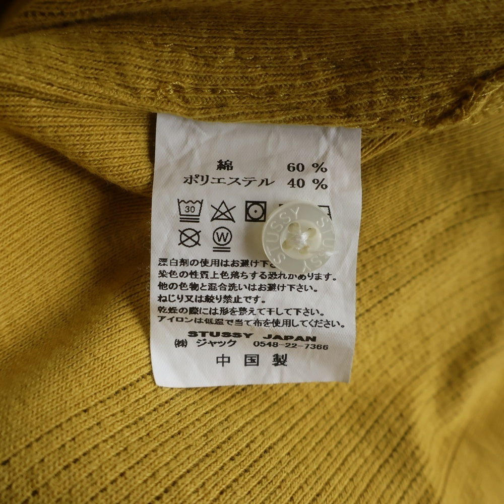 STUSSY(ステューシー) Johnny Short Sleeve Button-Down Shirt ストライプ ニット 半袖シャツ イエロー