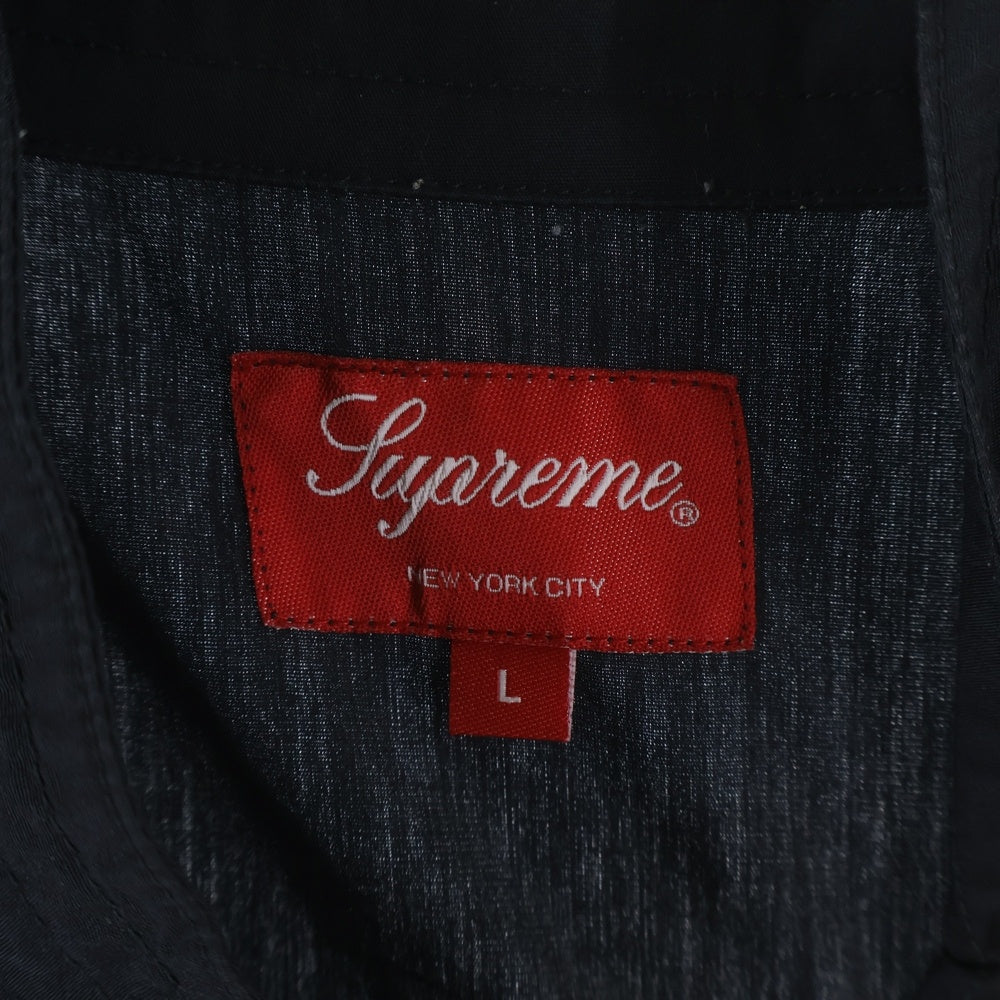 SUPREME(シュプリーム) 17SS Kung Fu Shirt カンフーシャツ フロント刺繍 半袖シャツ ブラック