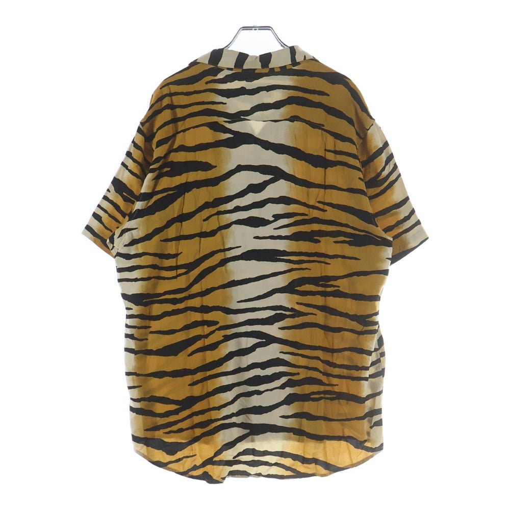 SUPREME(シュプリーム) 18SS Tiger Stripe Rayon Shirt タイガーストライプ 総柄 レーヨン 半袖シャツ ブラウン