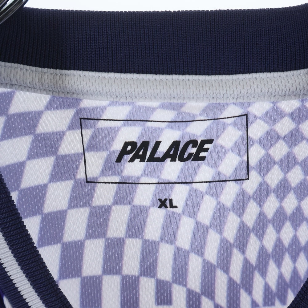 Palace Skateboards(パレススケートボーズ) Playwright Shirt 総柄 サッカー ゲームシャツ 半袖Tシャツ カットソー ホワイト