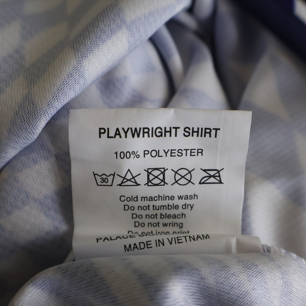 Palace Skateboards(パレススケートボーズ) Playwright Shirt 総柄 サッカー ゲームシャツ 半袖Tシャツ カットソー ホワイト