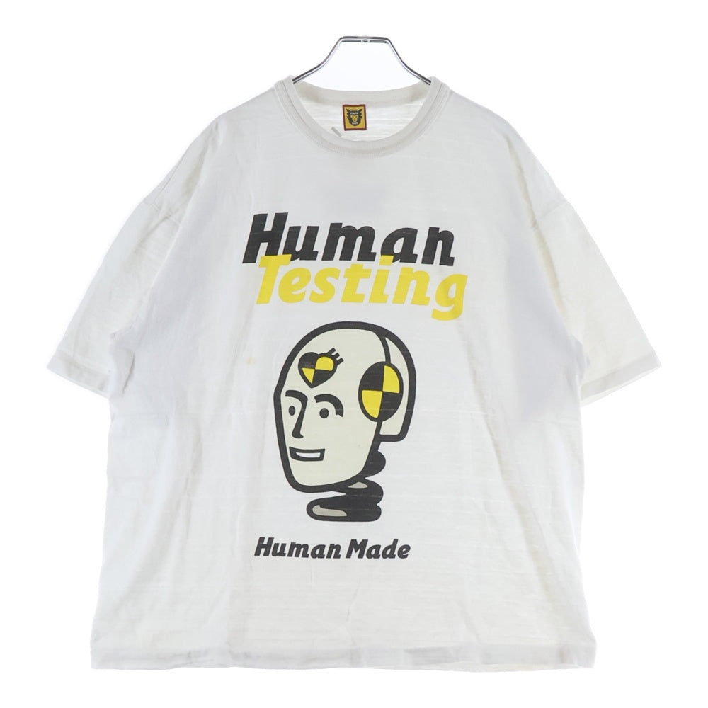 HUMAN MADE(ヒューマンメイド) 22SS × A$AP ROCKY Testing Tee エイサップ・ロッキー テスティング プリント クルーネック 半袖Tシャツ カットソー ホワイト