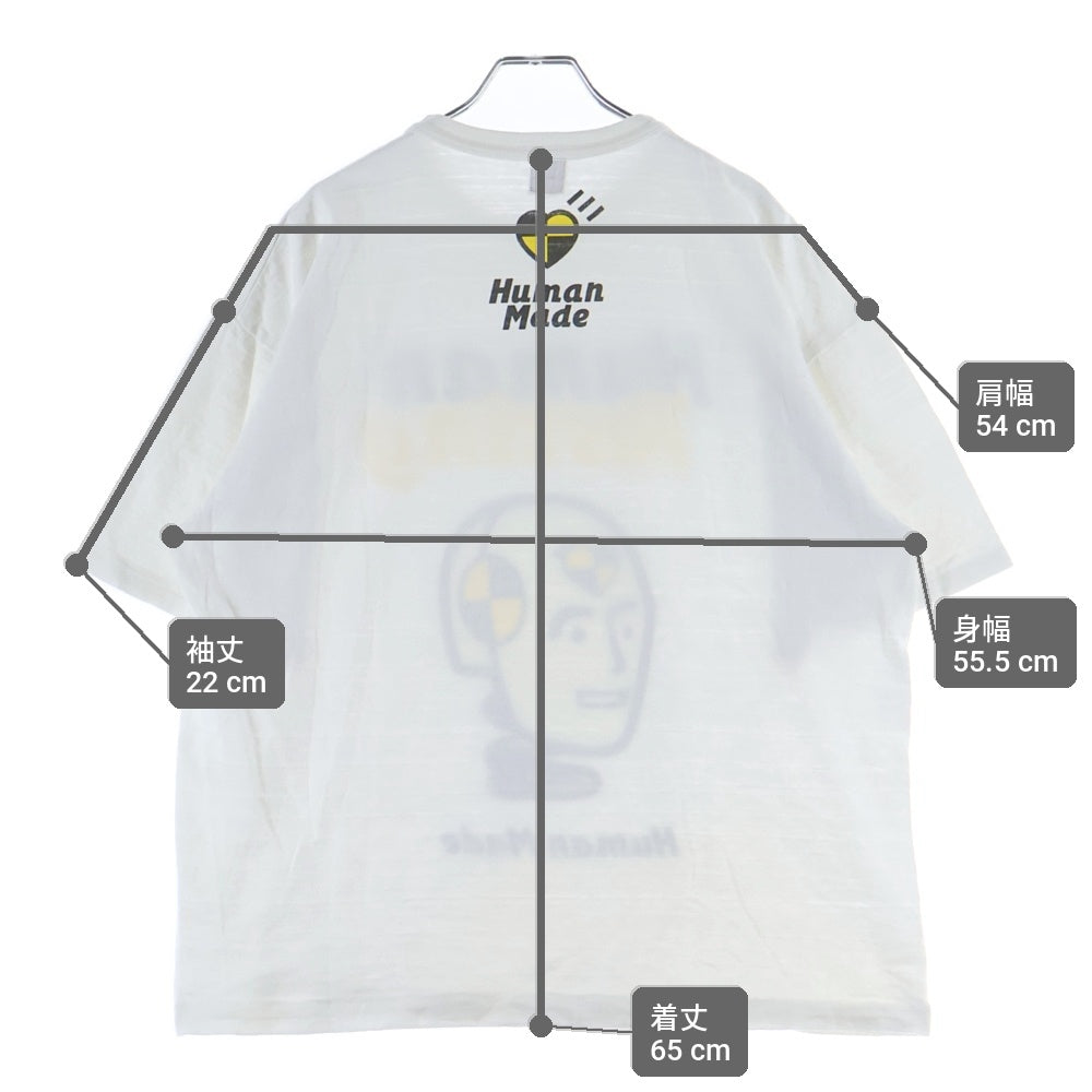 HUMAN MADE(ヒューマンメイド) 22SS × A$AP ROCKY Testing Tee エイサップ・ロッキー テスティング プリント クルーネック 半袖Tシャツ カットソー ホワイト