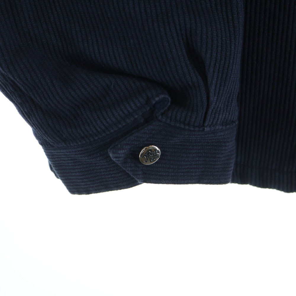 TENDERLOIN(テンダーロイン) 15AW T-COACH JKT PIQUE ロゴワッペン コーデュロイ インナーボア ピケ コーチジャケット ネイビー