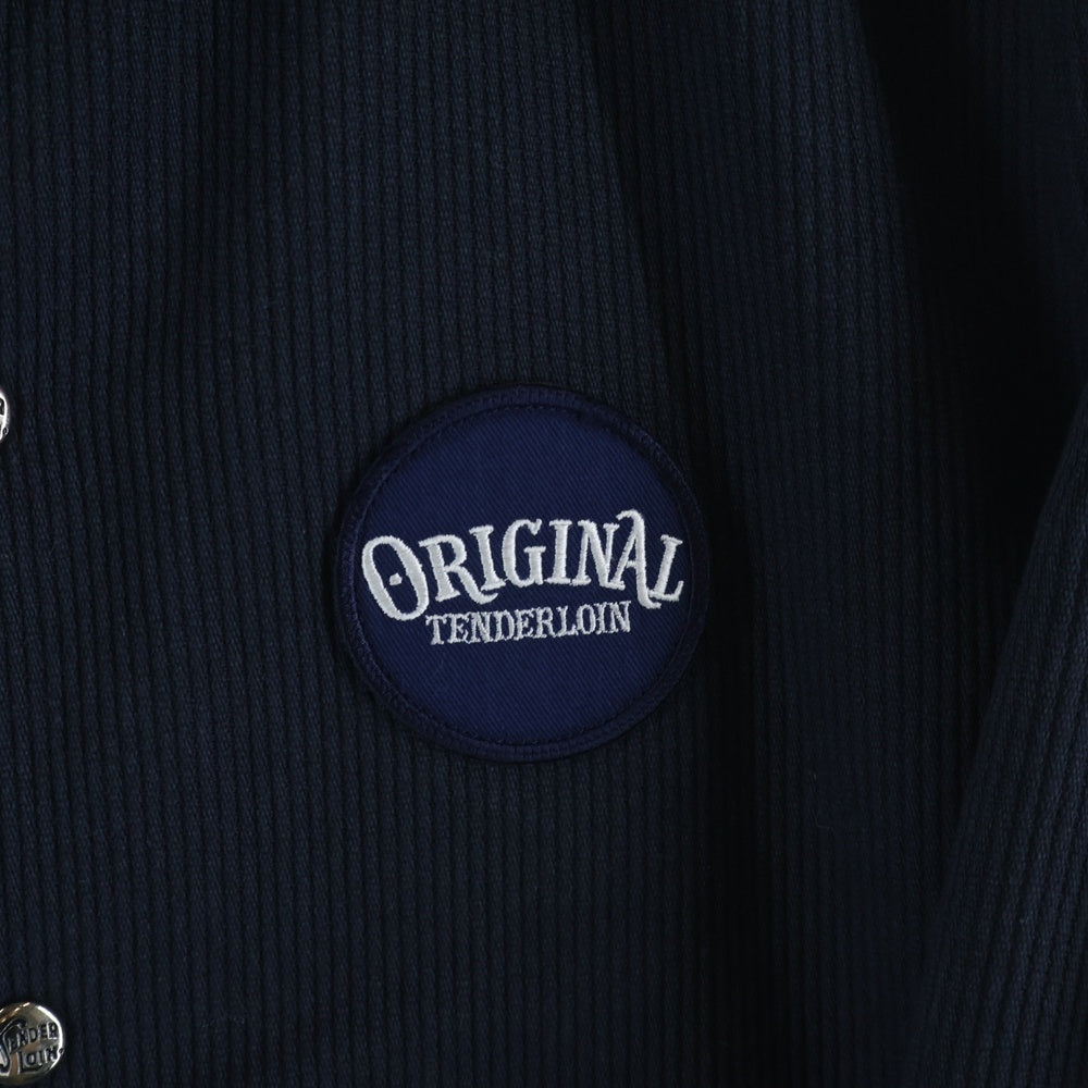 TENDERLOIN(テンダーロイン) 15AW T-COACH JKT PIQUE ロゴワッペン コーデュロイ インナーボア ピケ コーチジャケット ネイビー