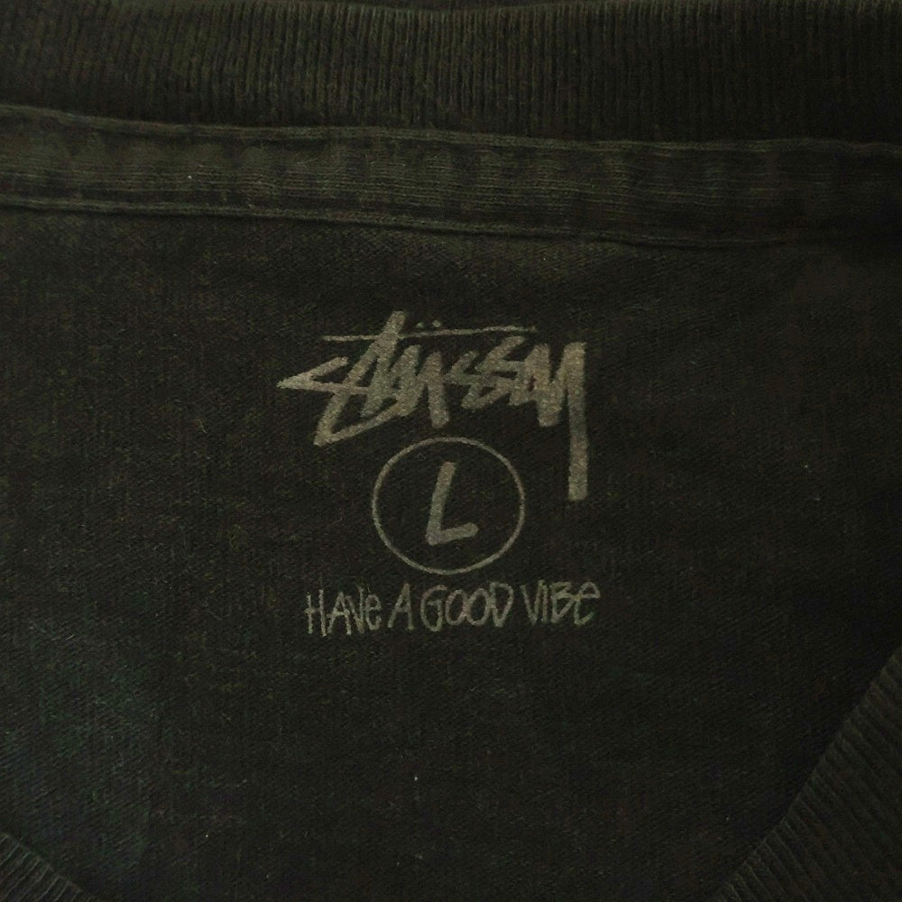 STUSSY(ステューシー) ×schott 100th Anniversary Tee ショット 100周年 両面プリント 半袖Tシャツ カットソー ブラック