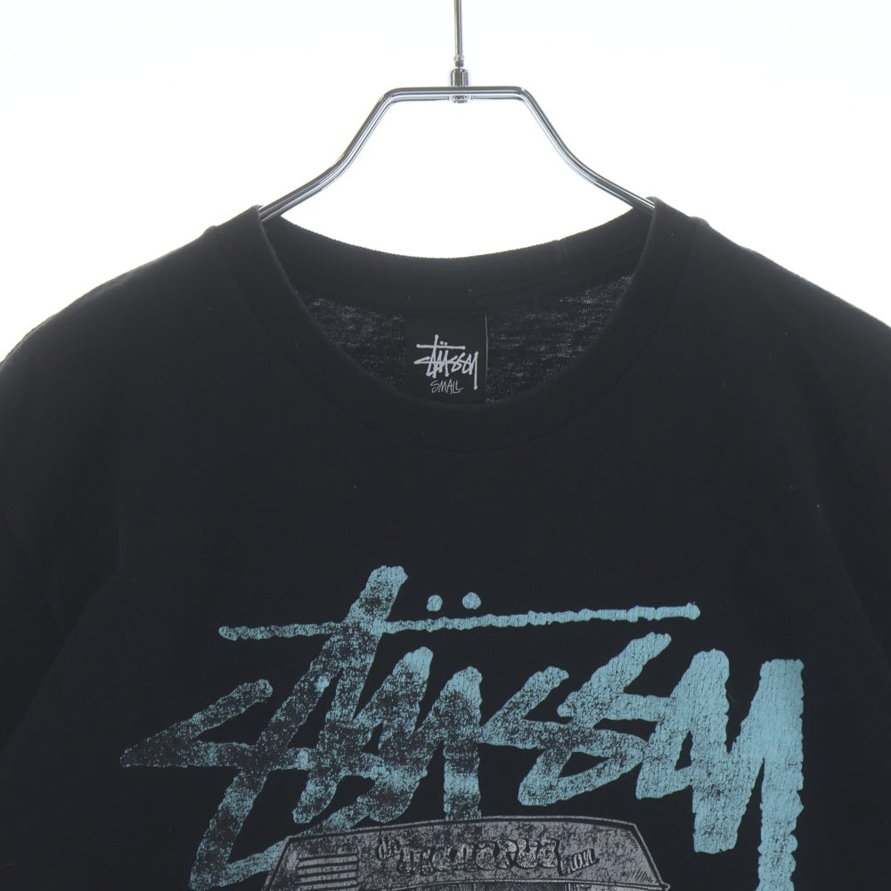 STUSSY(ステューシー) 00s OLD Manapua Kitchen Car S/S Tee キッチンカー フロントロゴプリント 半袖Tシャツ カットソー ブラック