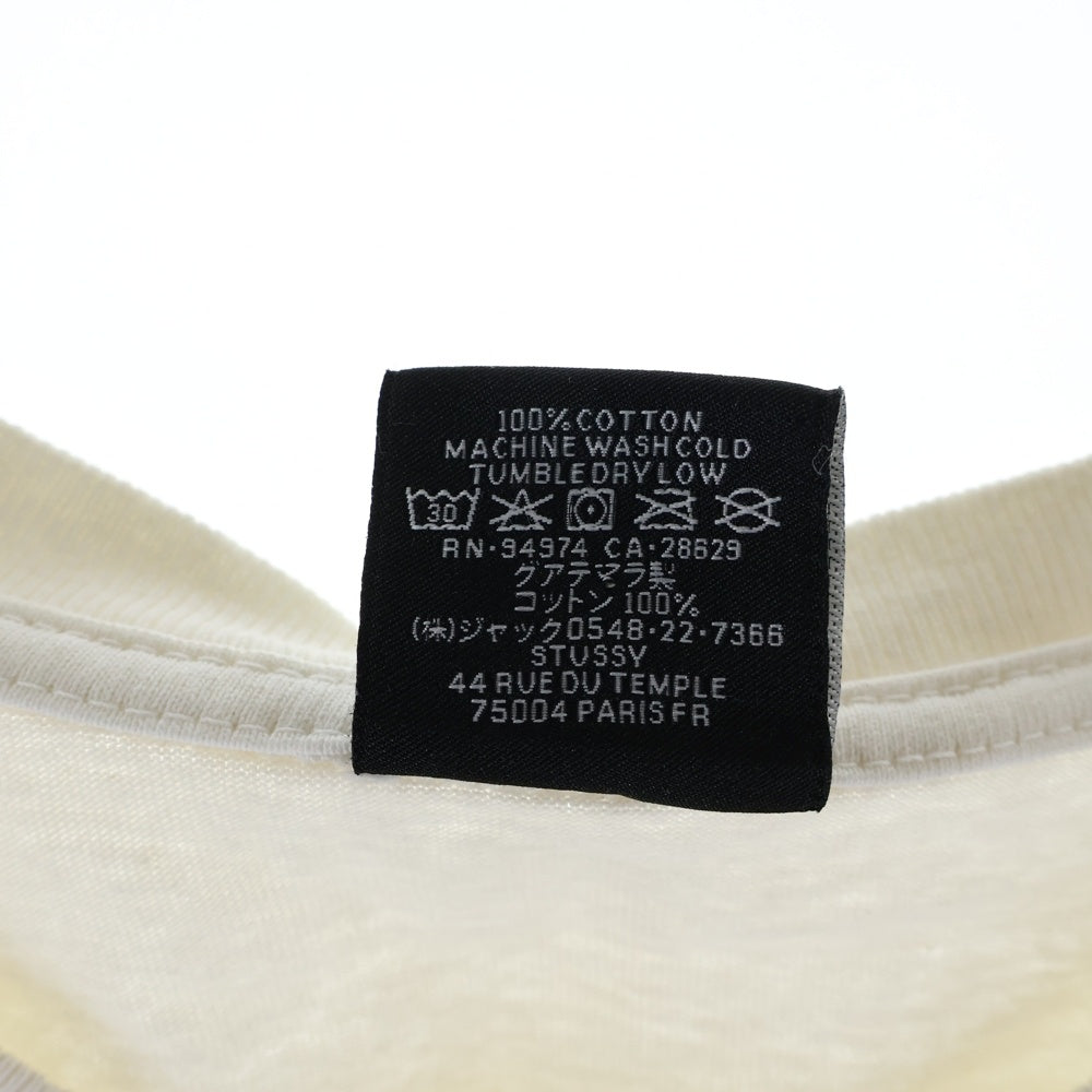STUSSY(ステューシー) ×Martine Rose Stand Firm Pigment Dyed Tee マーティン・ローズ 両面フォトプリント 半袖Tシャツ カットソー ホワイト