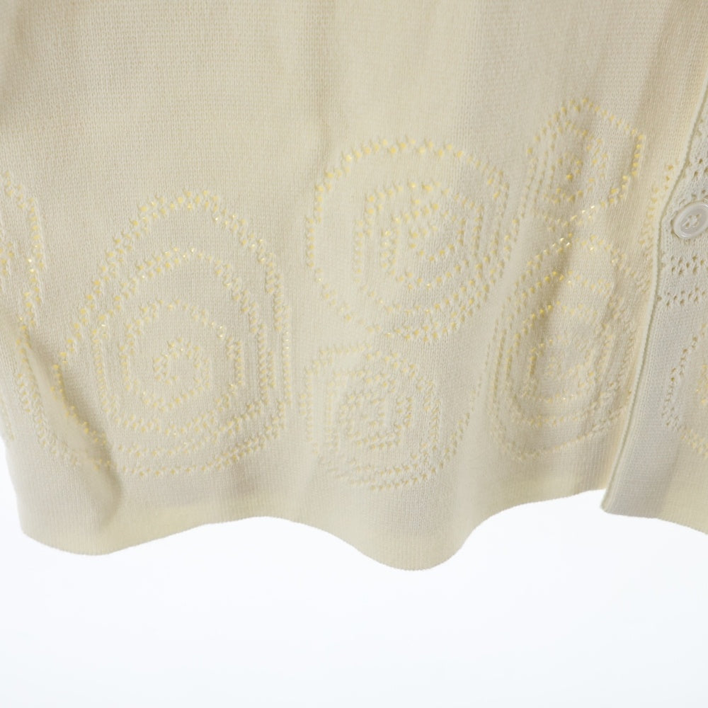 STUSSY(ステューシー) Perforated Swirl Knit Shirt パフォレイティドスワールニット 半袖シャツ クリーム