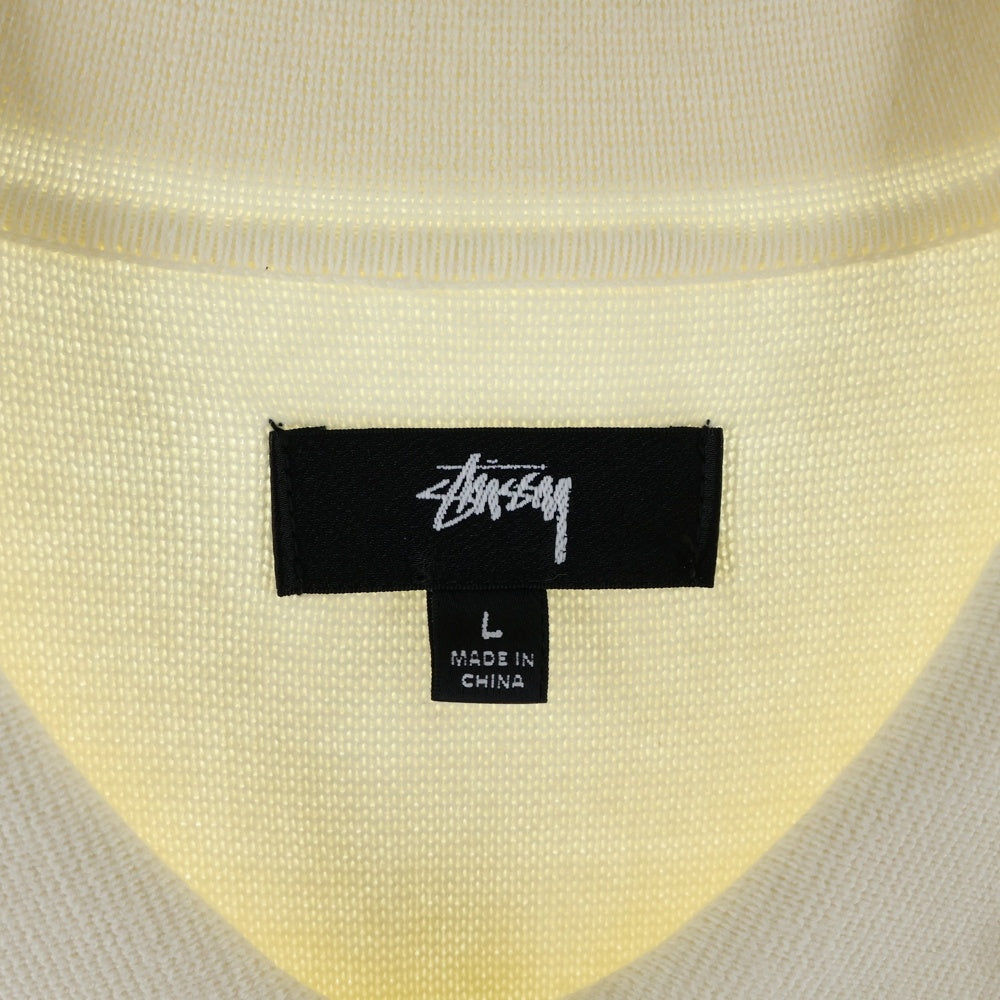 STUSSY(ステューシー) Perforated Swirl Knit Shirt パフォレイティドスワールニット 半袖シャツ クリーム