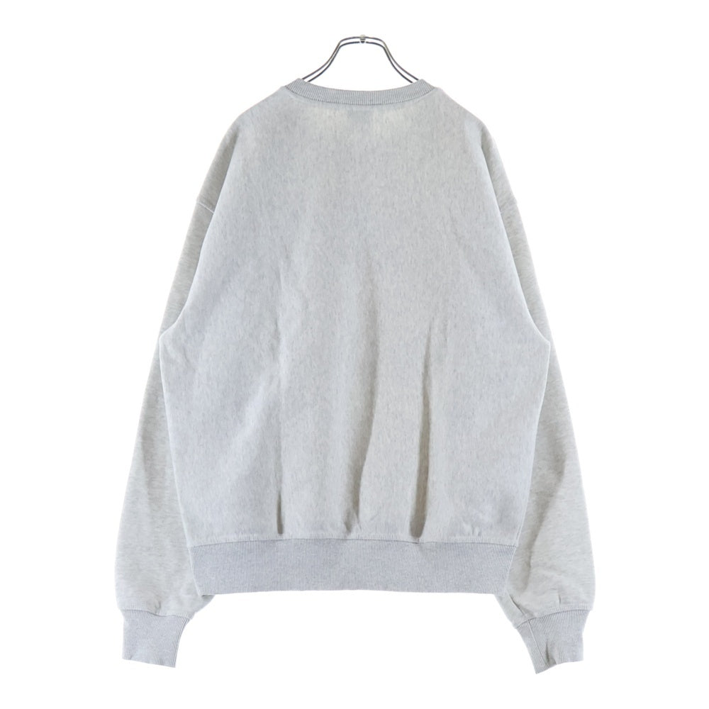 STUSSY(ステューシー) ×Our Legacy Work Shop Collegiate Crew アワーレガシー ワークショップカレッジエイト クルーネック スウェット トレーナー グレー