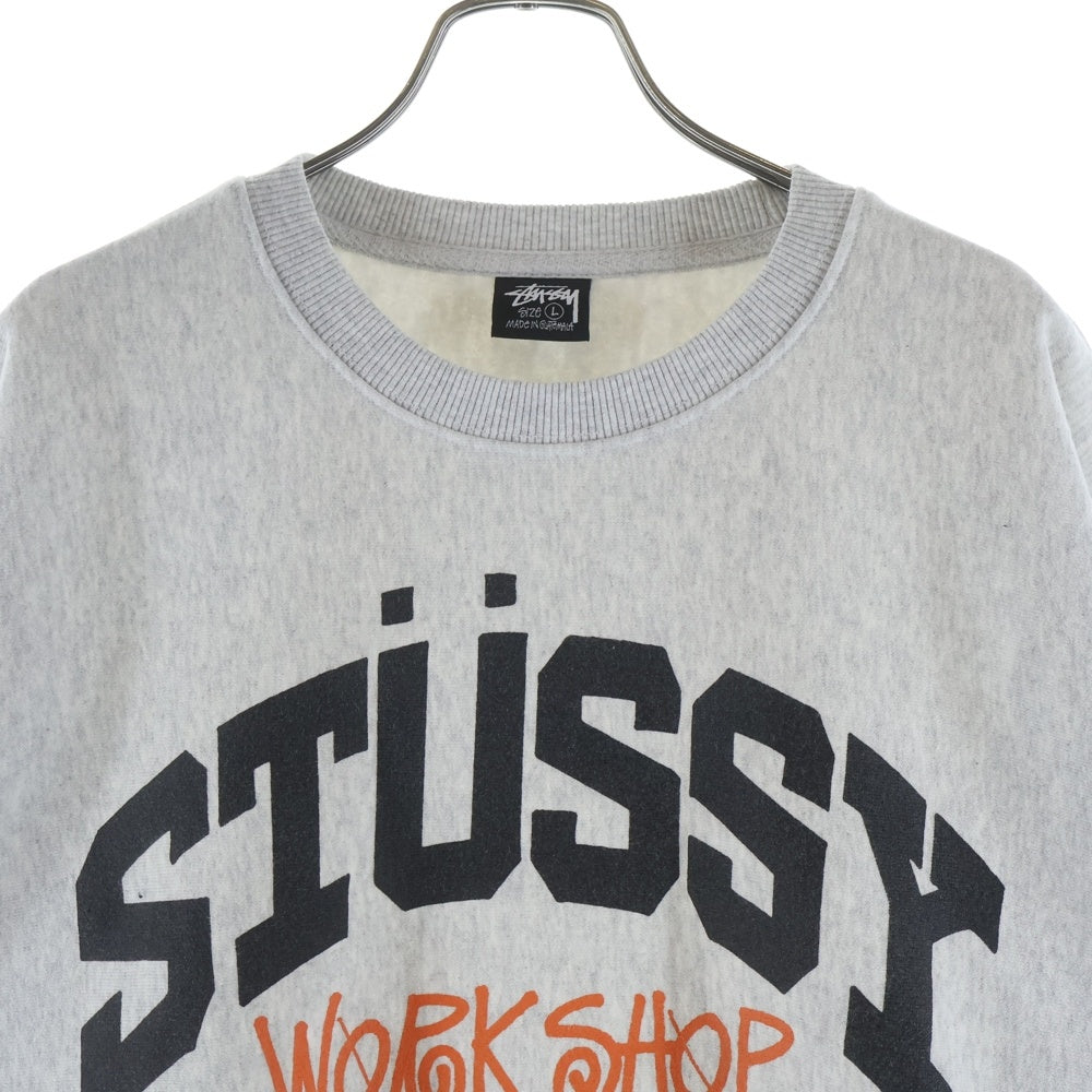 STUSSY(ステューシー) ×Our Legacy Work Shop Collegiate Crew アワーレガシー ワークショップカレッジエイト クルーネック スウェット トレーナー グレー