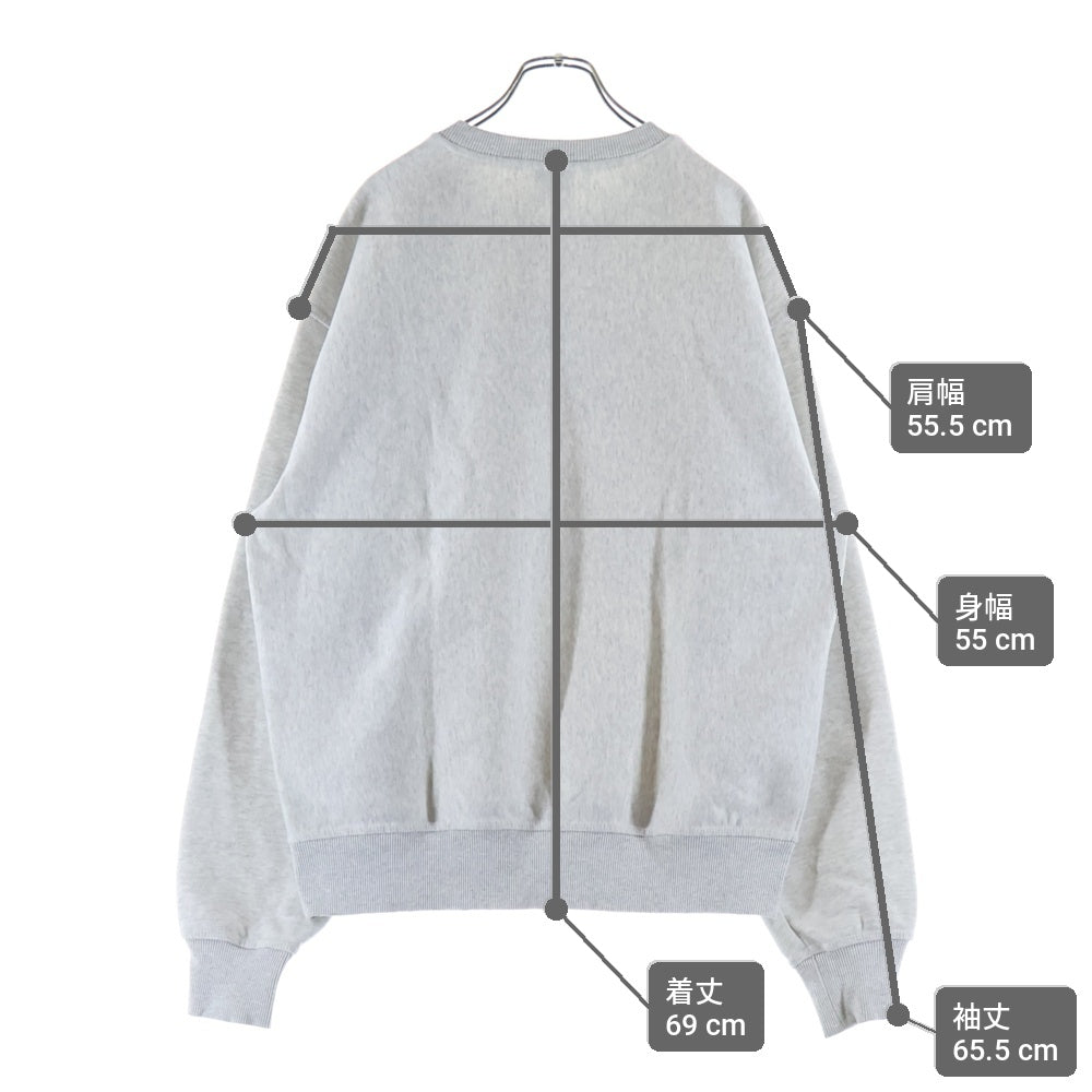 STUSSY(ステューシー) ×Our Legacy Work Shop Collegiate Crew アワーレガシー ワークショップカレッジエイト クルーネック スウェット トレーナー グレー