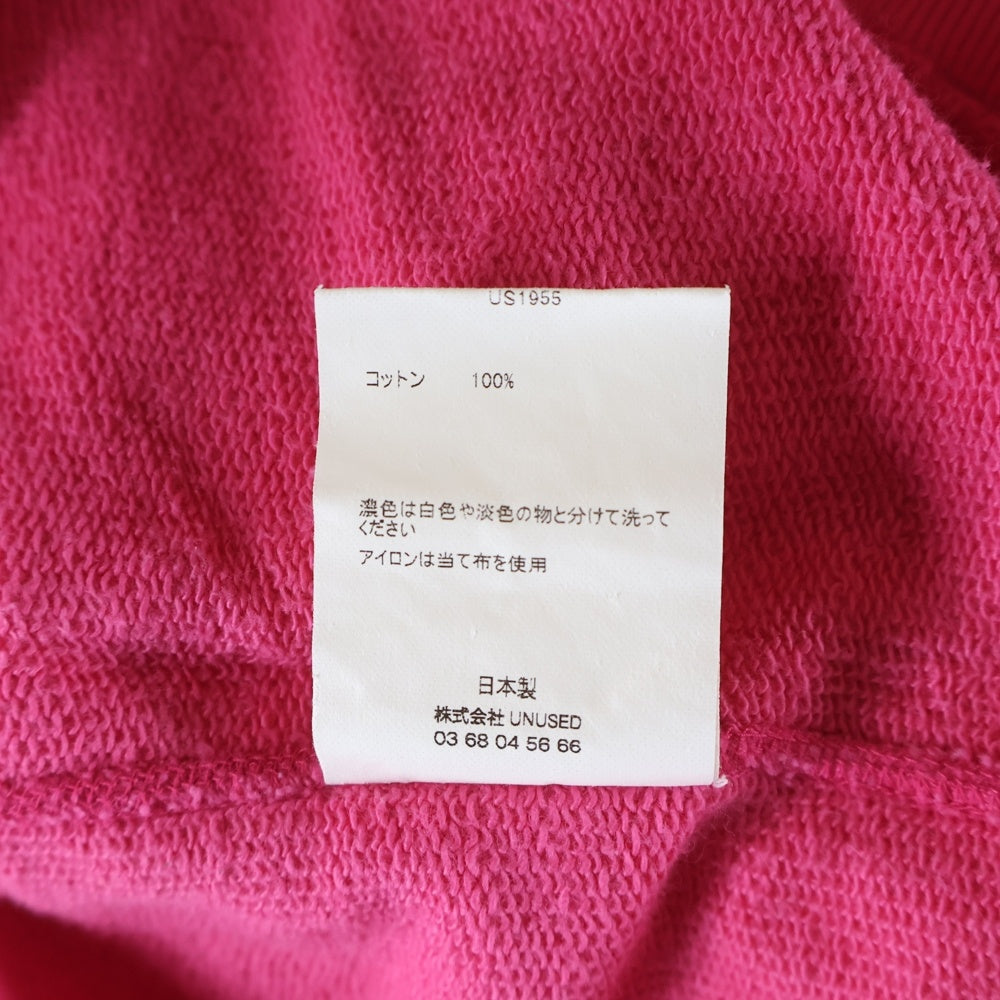 UNUSED(アンユーズド) オーバーサイズ プルオーバーパーカー フーディー ピンク US1955