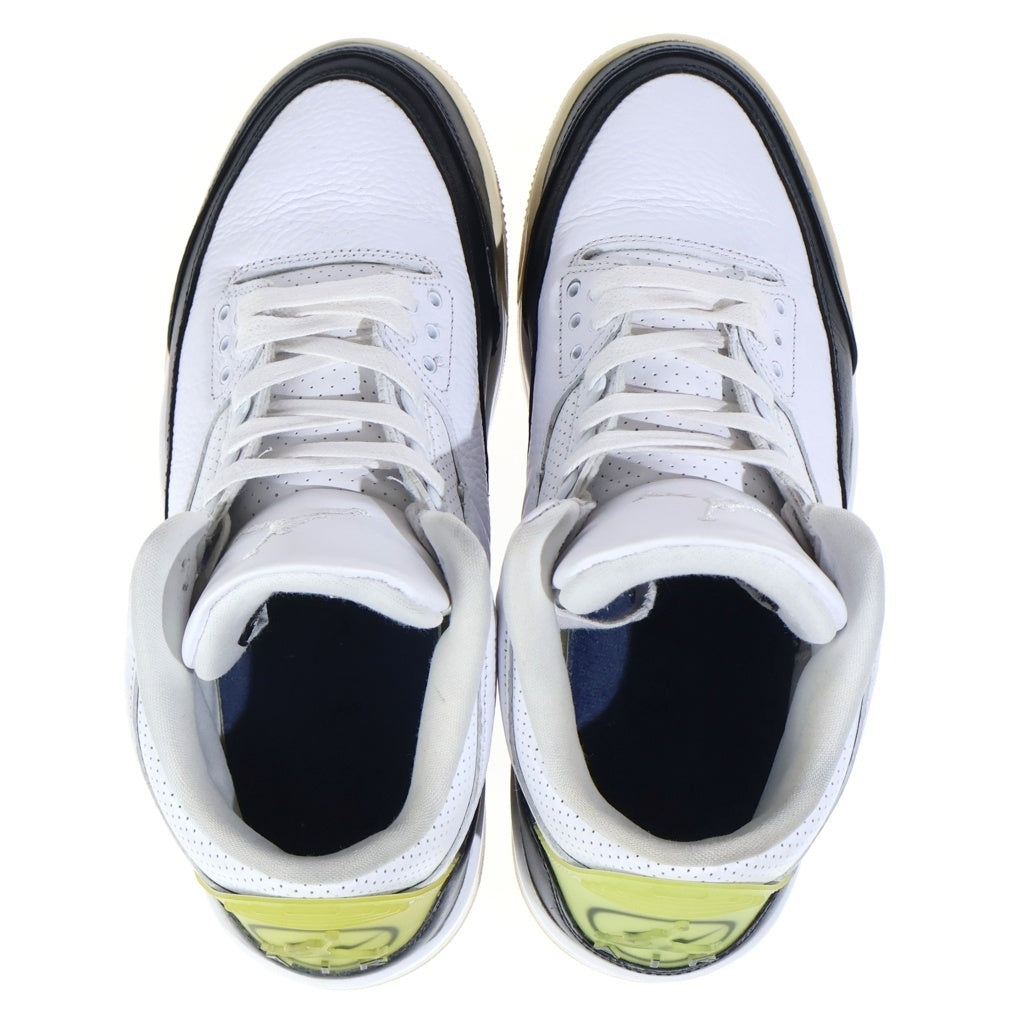 NIKE(ナイキ) ×FRAGMENT DESIGN AIR JORDAN3 RETRO SP フラグメントデザイン エアジョーダン3 ミッドカットスニーカー ホワイト/ブラック US9.5/27.5cm DA3595-100