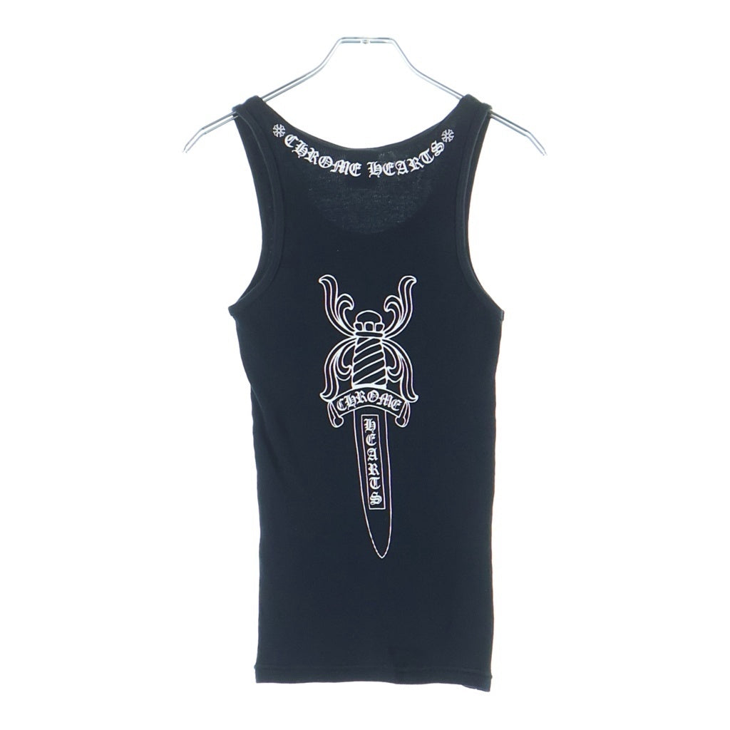 CHROME HEARTS(クロムハーツ) TANKTOP CHクロス バックダガー プリント タンクトップ ブラック