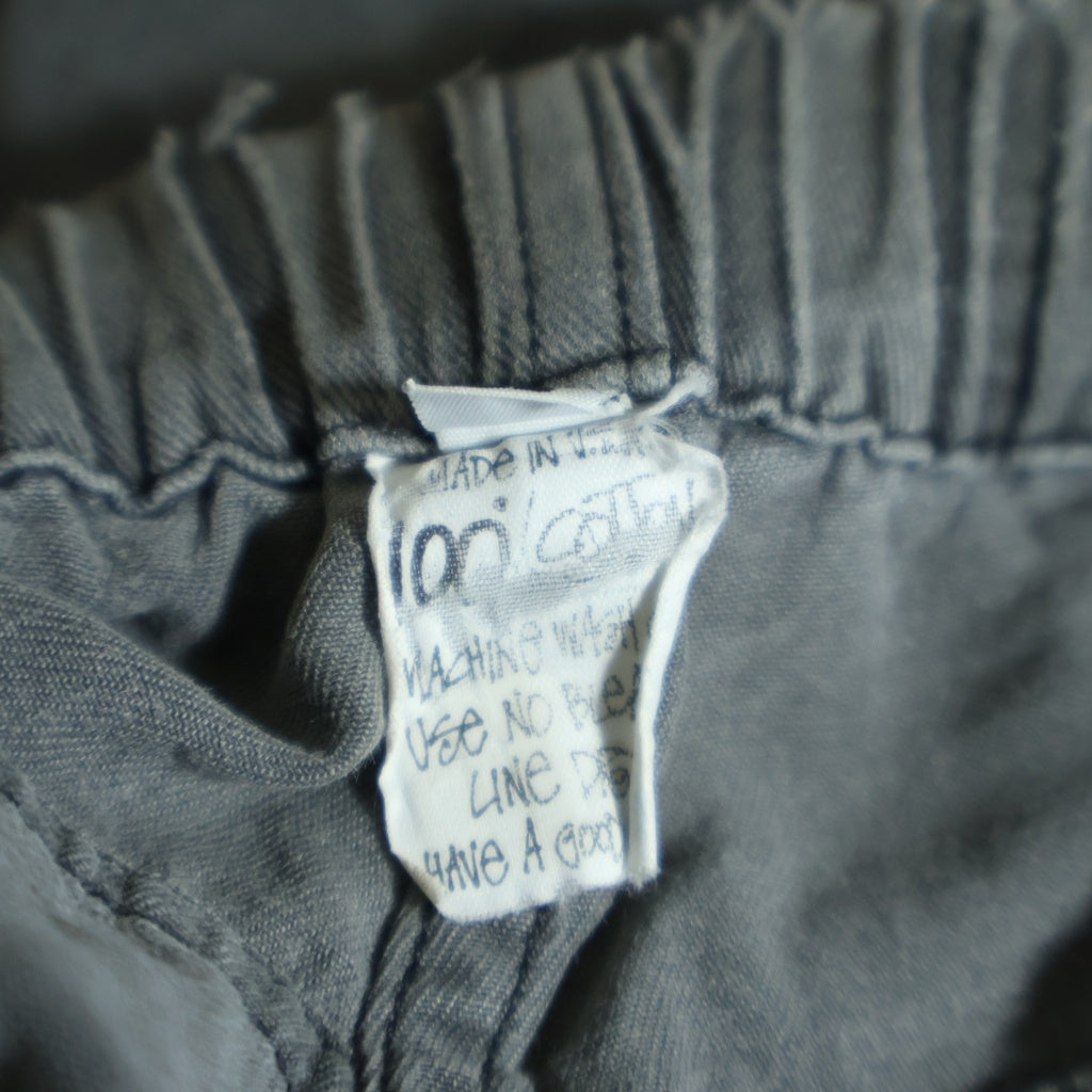 STUSSY(ステューシー) 80s OLD STUSSY 黒タグ ベルト付き イージーショーツ ハーフパンツ グレー
