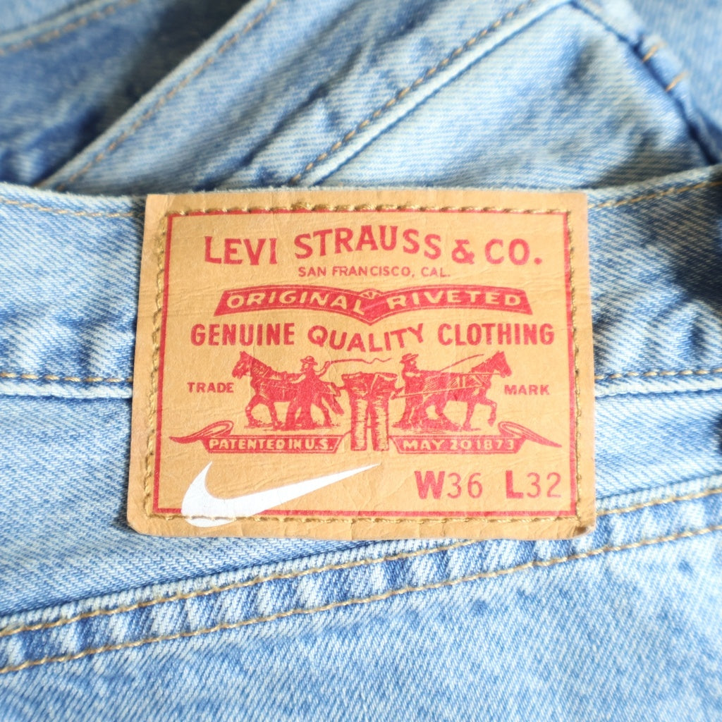 Levi's(リーバイス) × NIKE Baggy Jean ナイキ ロゴエンブロイダリー ブランクタグ デニム バギージーンズ デニムパンツ インディゴ PC9-002TN-0000