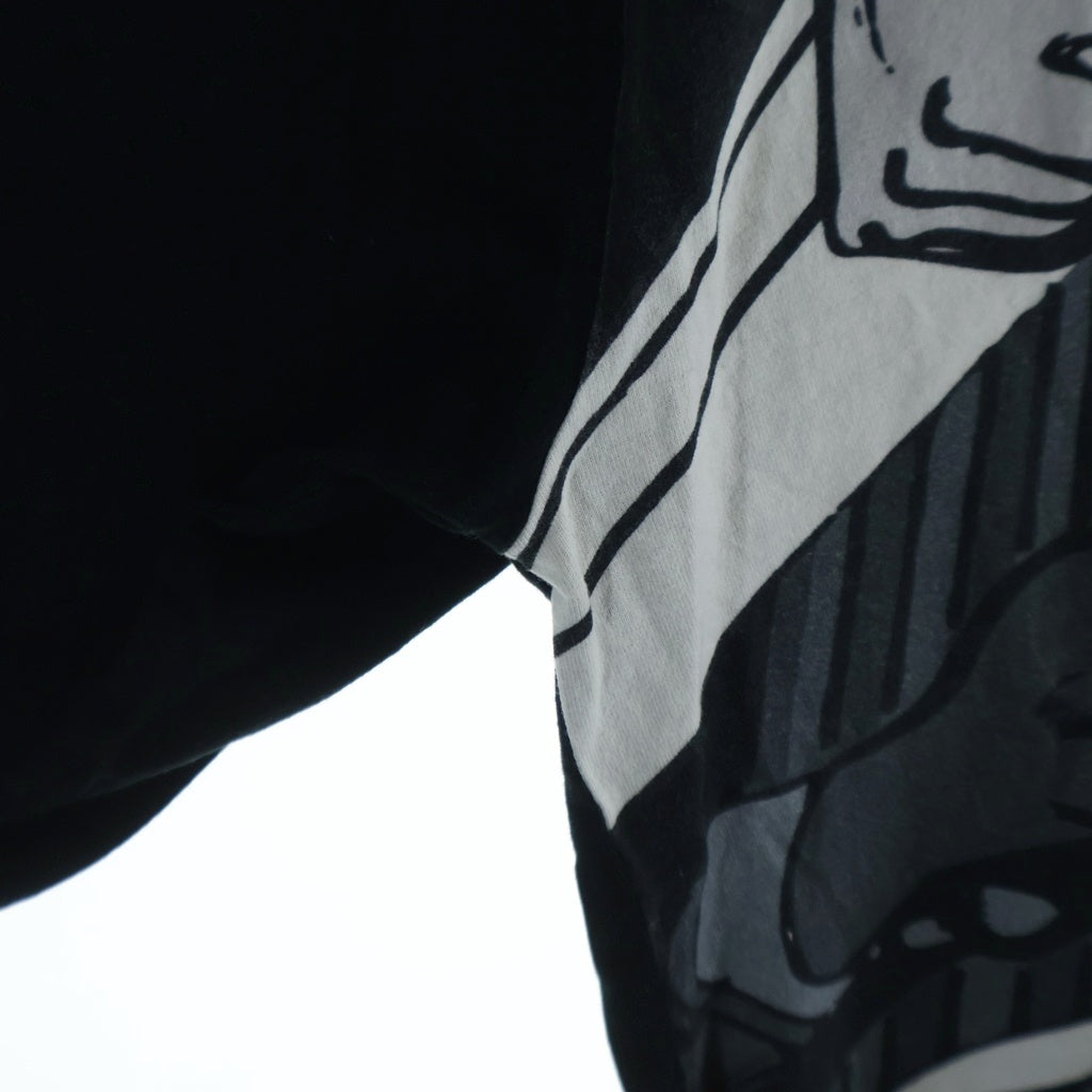A BATHING APE(アベイシングエイプ) × DC Superman Relaxed Fit Tee スーパーマン 総柄プリント クルーネック 半袖Tシャツ カットソー ブラック 001CSH231911X